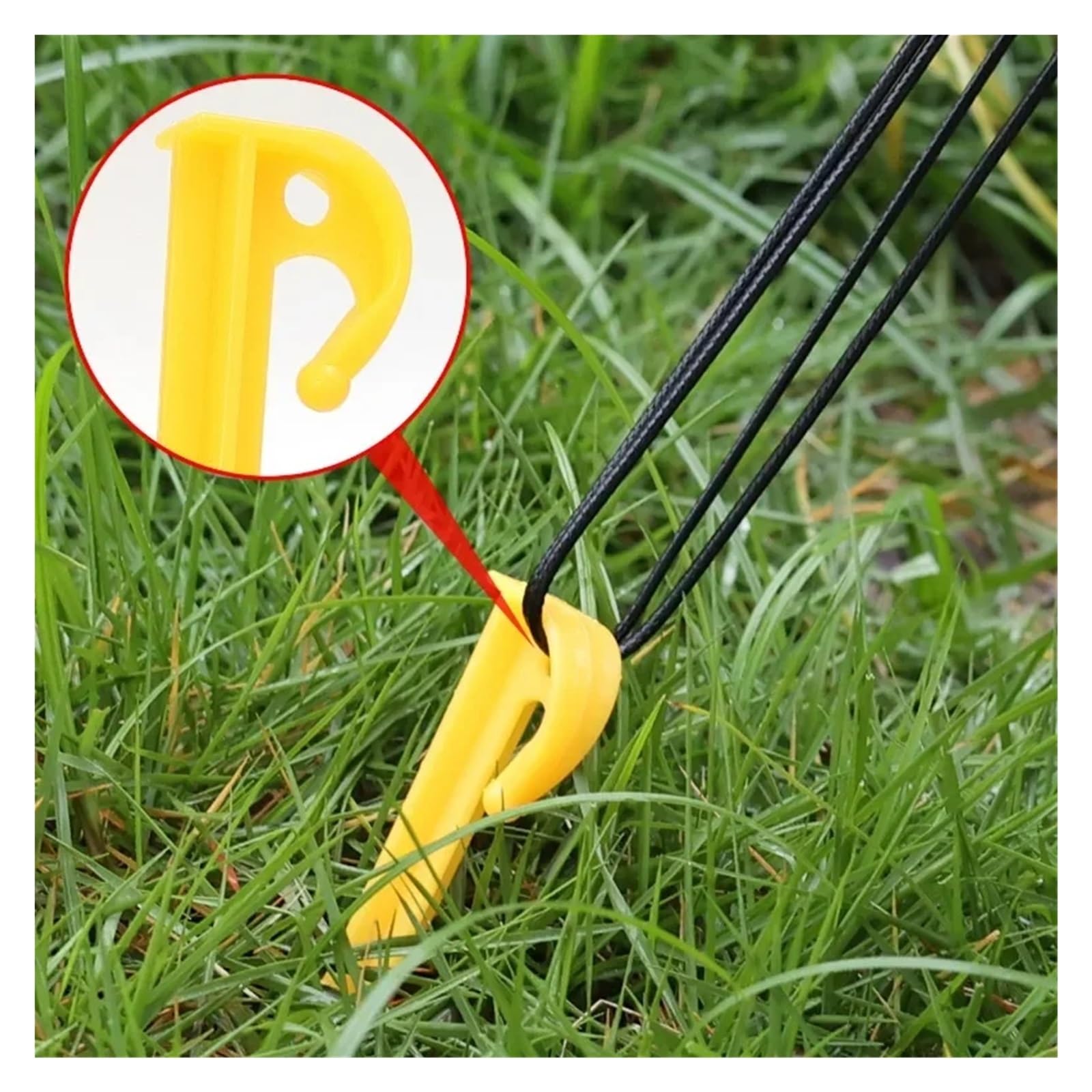 Piquets de Tente en Plastique, 20/50 pièces, Accessoires Clous, Camping Plein air, Piquet Triangulaire au Sol, auvent, Outils pour Camping, Tonnelles(Orange,20pcs)