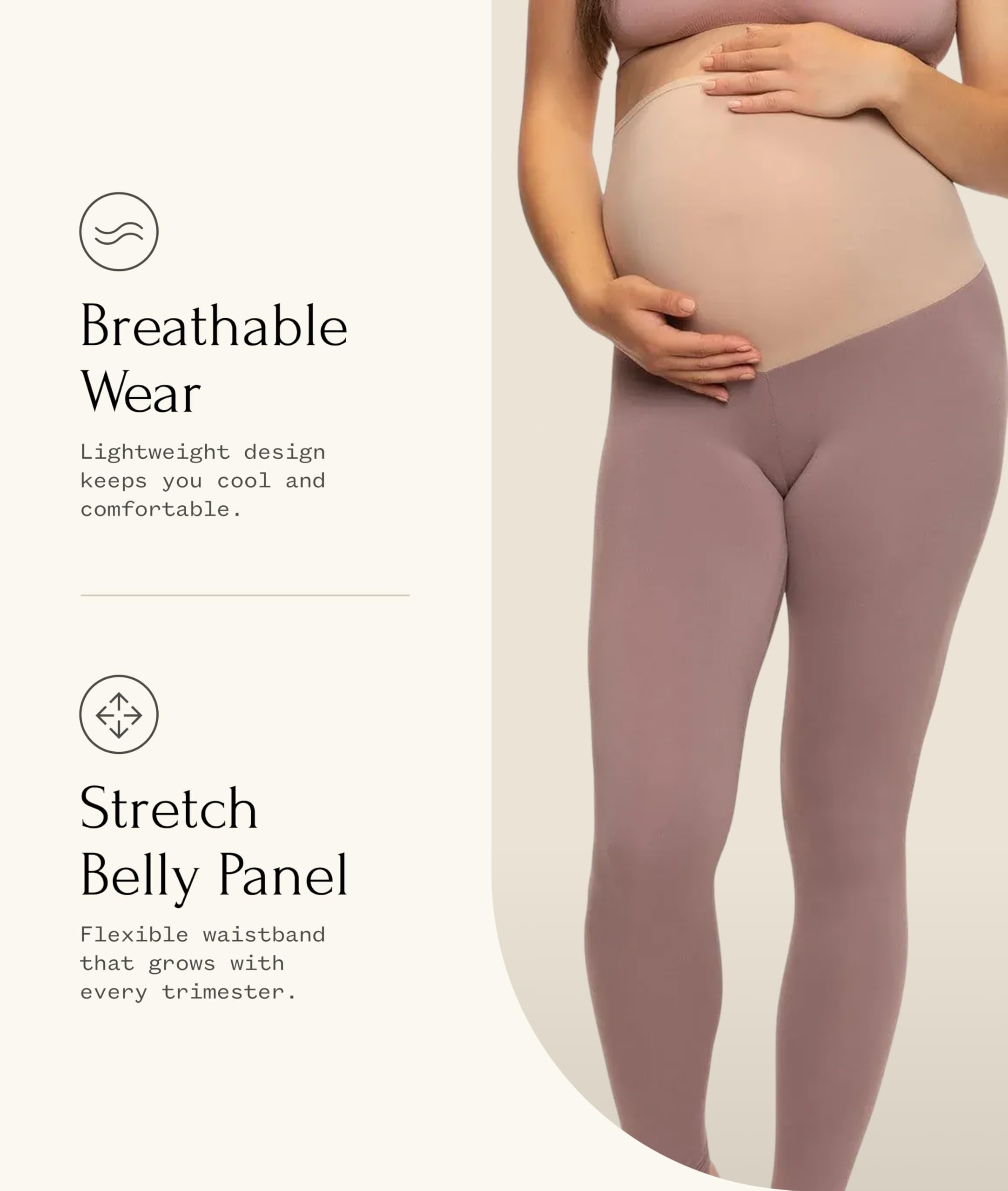 Felina Leggings premaman morbidi in velluto per le donne - Pantaloni da yoga per le donne, vestiti estivi premaman
