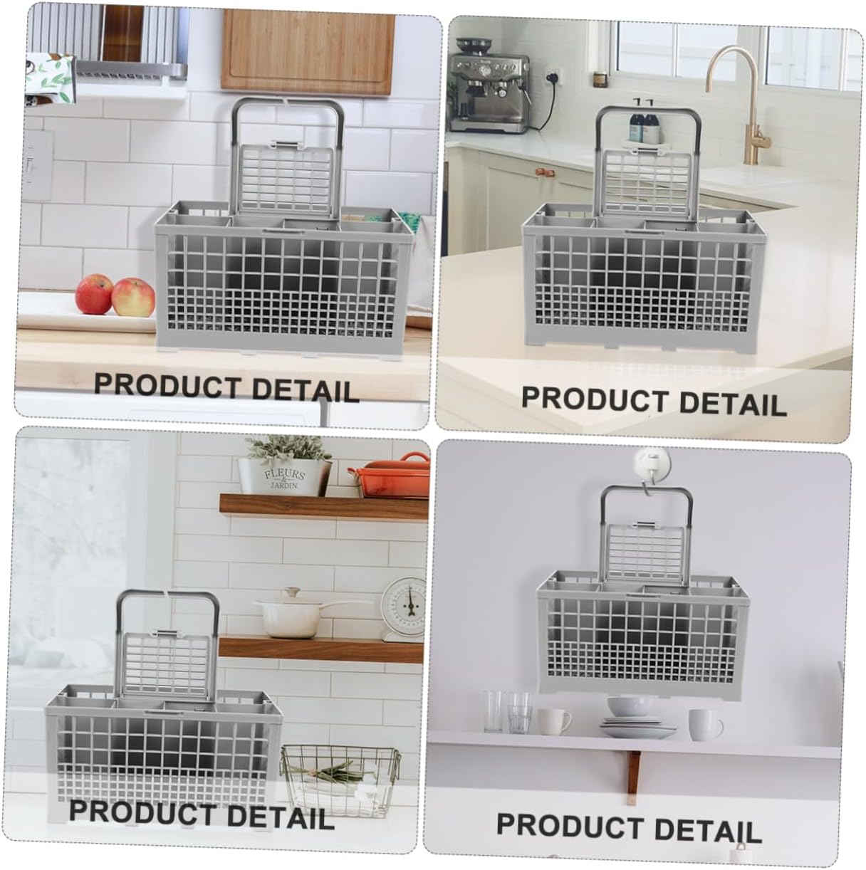 Cutlery Storage Basket for Dishwashers Stylish Silverware Drainer with Handle Space-saving Kitchen Organization Compatible with Various Dishwashers for Home Use