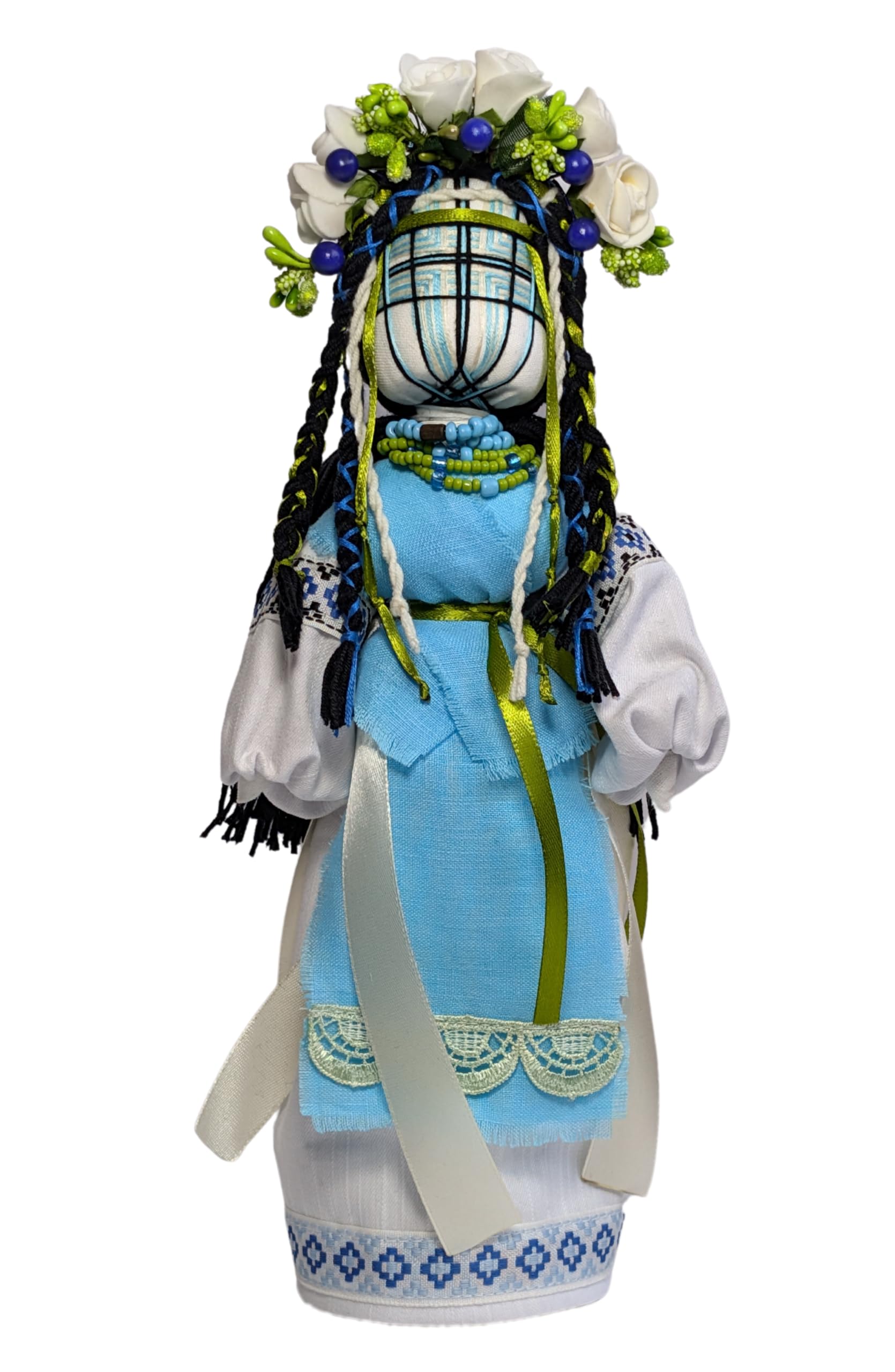 Ukrainian Motanka Doll On Wooden Base – 12 Inch Handmade Slavic Mother Nature Doll | Collectible Folk Art Gift From Ukraine