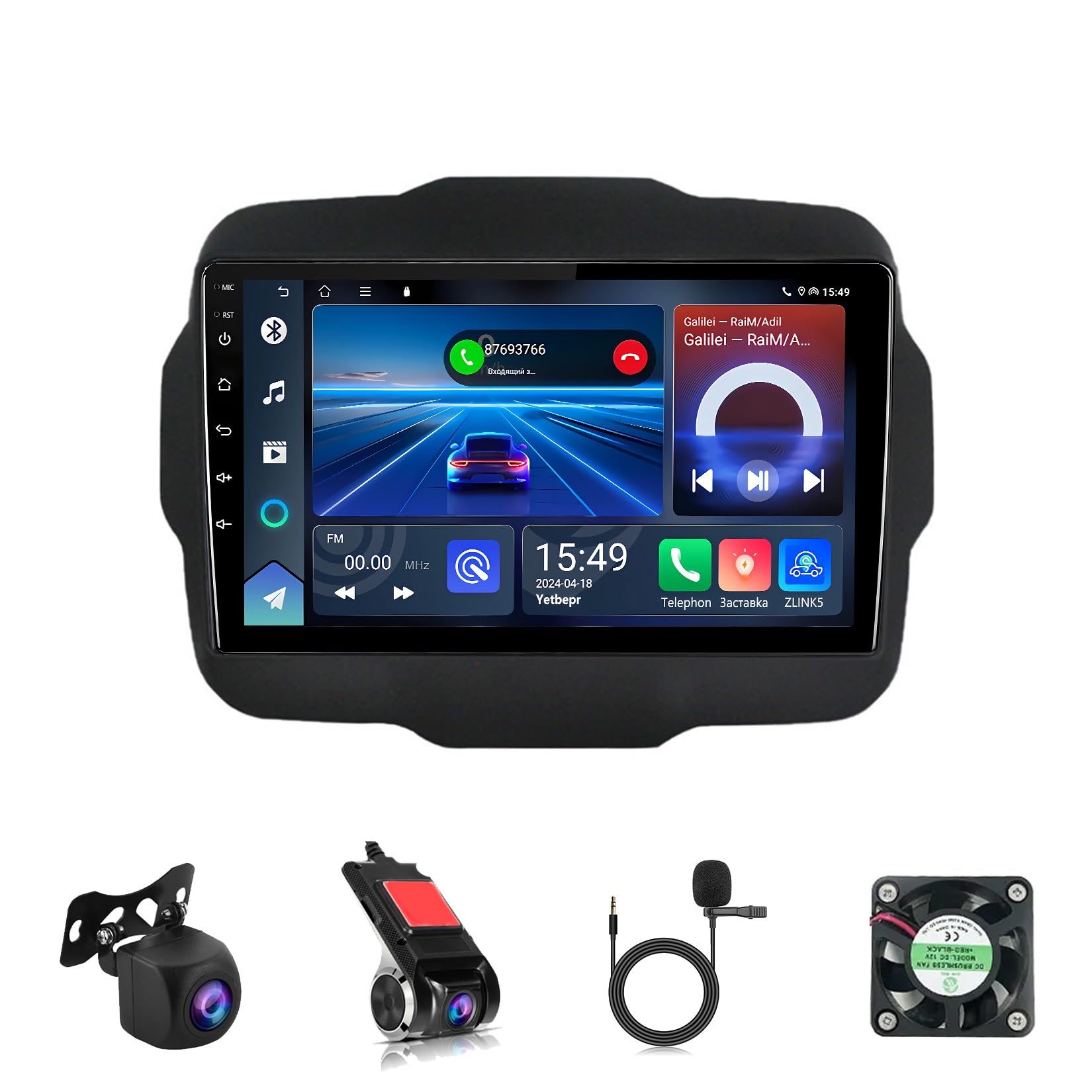 Autoradio Android 12 pour voyager en Jeep Renegade avec navigation GPS et CarPlay