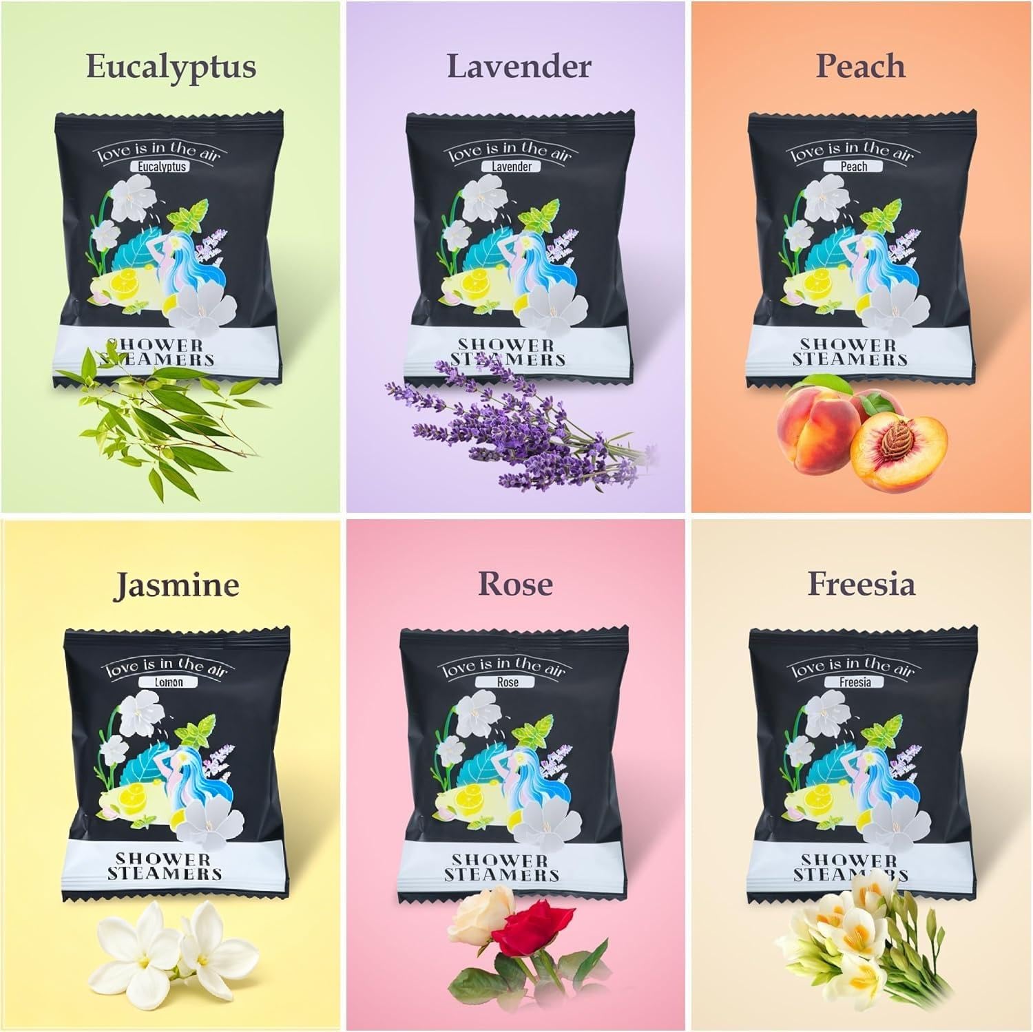 48-częściowy zestaw rozpylaczy prysznicowych do aromaterapii, relaksu, na urodziny, Boże Narodzenie, Walentynki, dla kobiet i mężczyzn, tabletki pod prysznic do łagodzenia stresu i pielęgnacji ciała