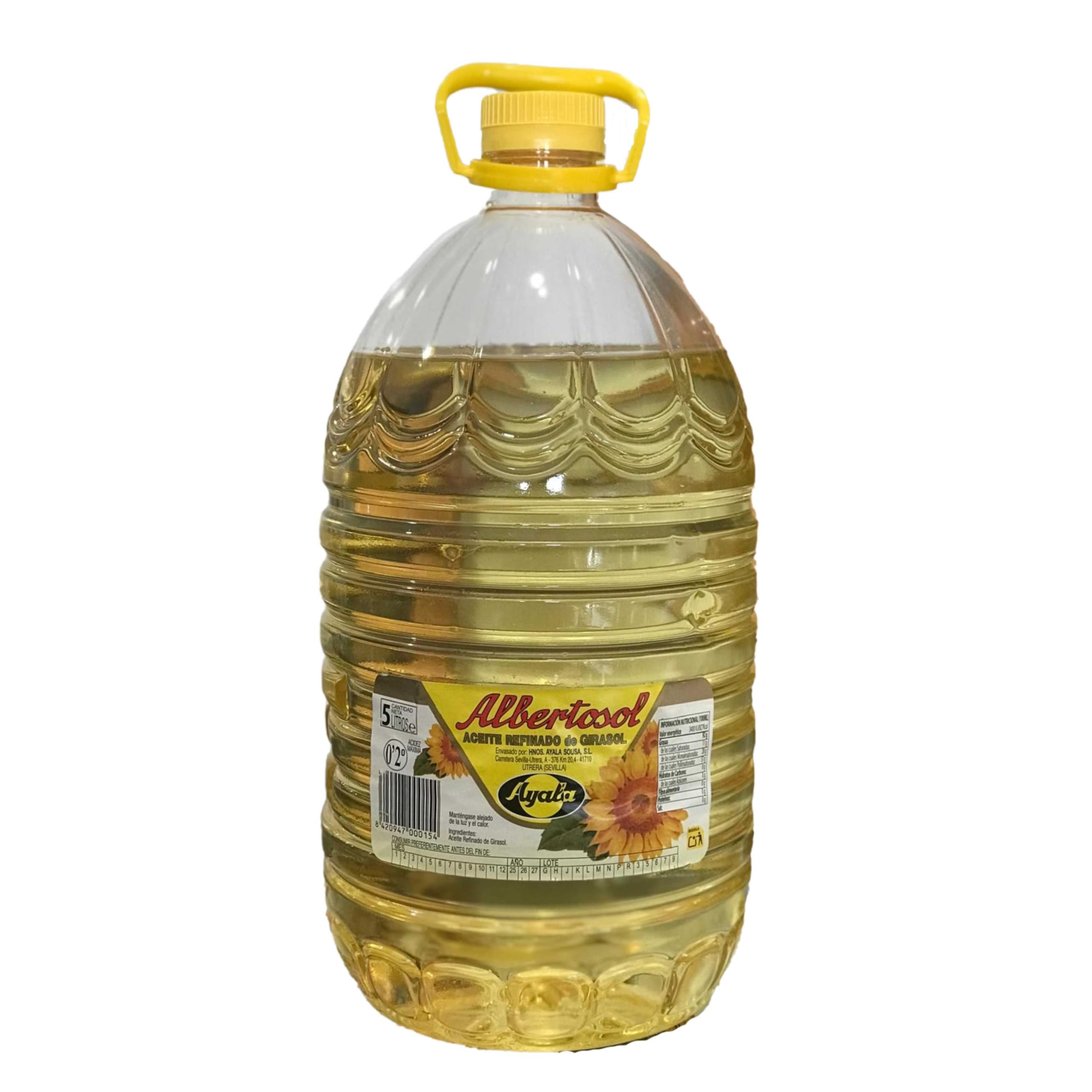 Aceite Refinado de Girasol en Pack de 3 Garrafas de 5L | Ideal para Freír, Cocinar y Ensaladas | Sabor Neutro | Alto Rendimiento | Uso Doméstico y Profesional