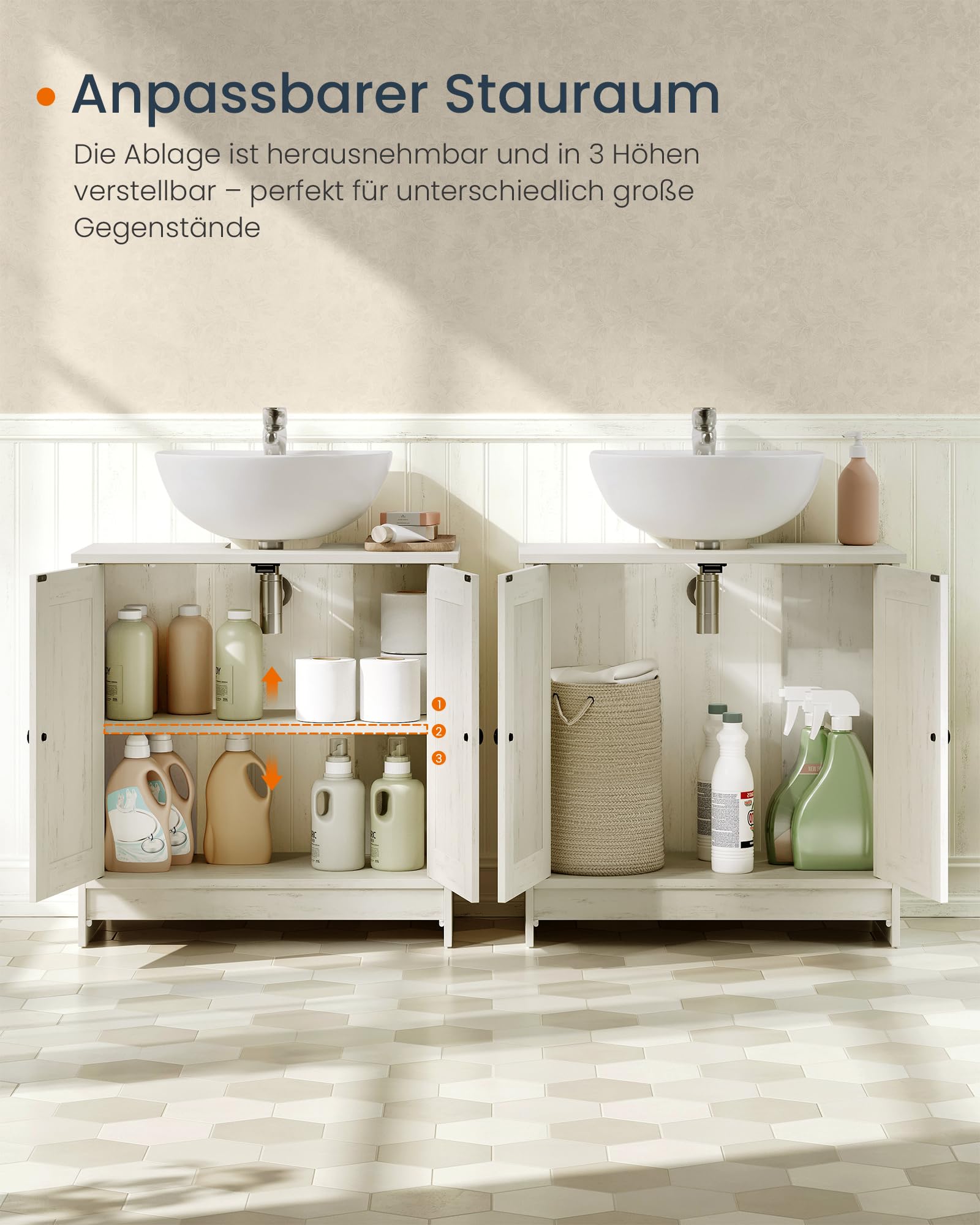 Mietfreundlicher Waschbecken-Unterschrank