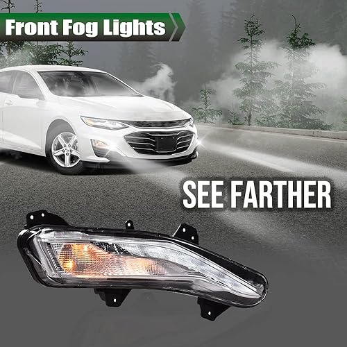 Vista 286 de GRAND ORANGE Luz antiniebla compatible con Chevy Cruze 2016 2017 2018 (no apto para modelos manuales Lt o manuales diesel) proyector de conducción