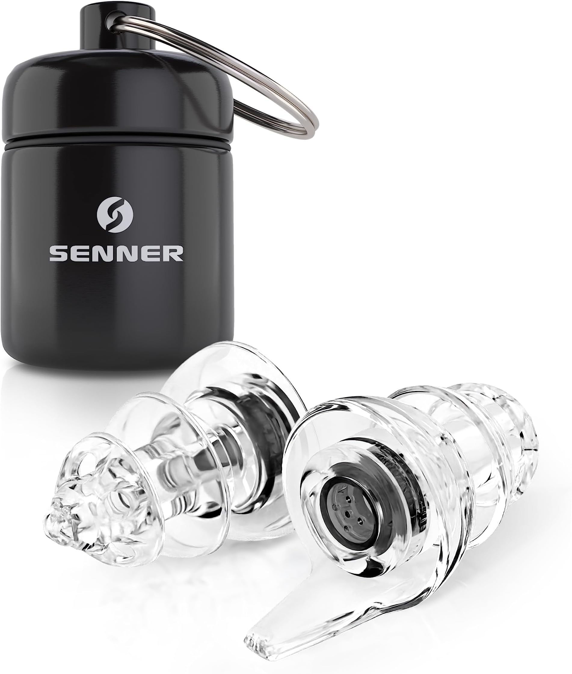 – Senner MotoPro Reusable Hearing Protection- Ideal Ear Plugs for Motorcyclists with Aluminium Container, Especially Light Ear Protectors to wear, Reduce Wind Noises, Traffic Remains Audible (SNR 17dB)