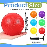 Vista 2 de Hiboom 12 bolas de patio de juegos de 5 pulgadas, bolas inflables para patio de juegos al aire libre con 1 bomba de mano para adultos, yoga