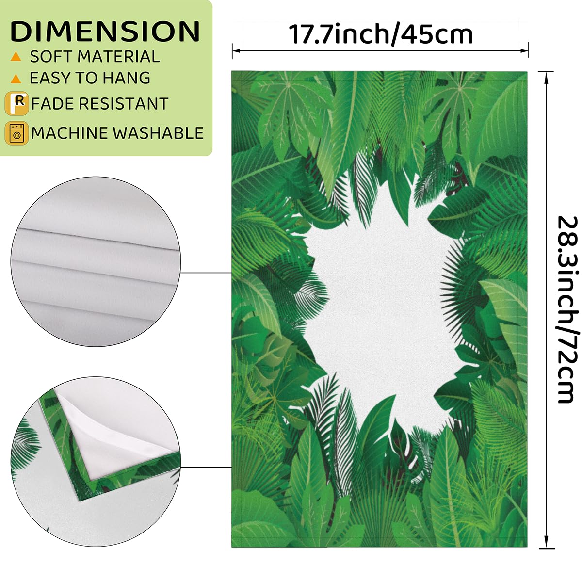 JUMBEAR Strofinaccio Da Cucina Con Palme Tropicali – 71x45 Cm, Morbido E Assorbente, 1 Pezzo