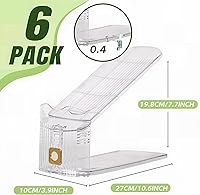 Vista 35 de Paquete de 12 ranuras para zapatos, organizador de apiladores de zapatos para armario, soporte ajustable para zapatos, ahorro de espacio, 50%