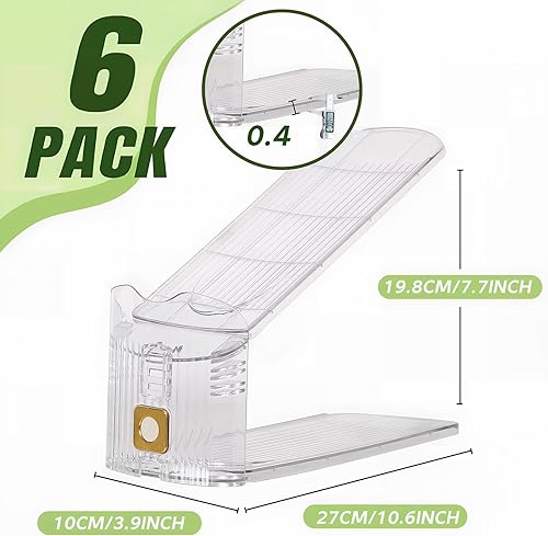 Miniatura 35 de Paquete de 12 ranuras para zapatos, organizador de apiladores de zapatos para armario, soporte ajustable para zapatos, ahorro de espacio, 50%