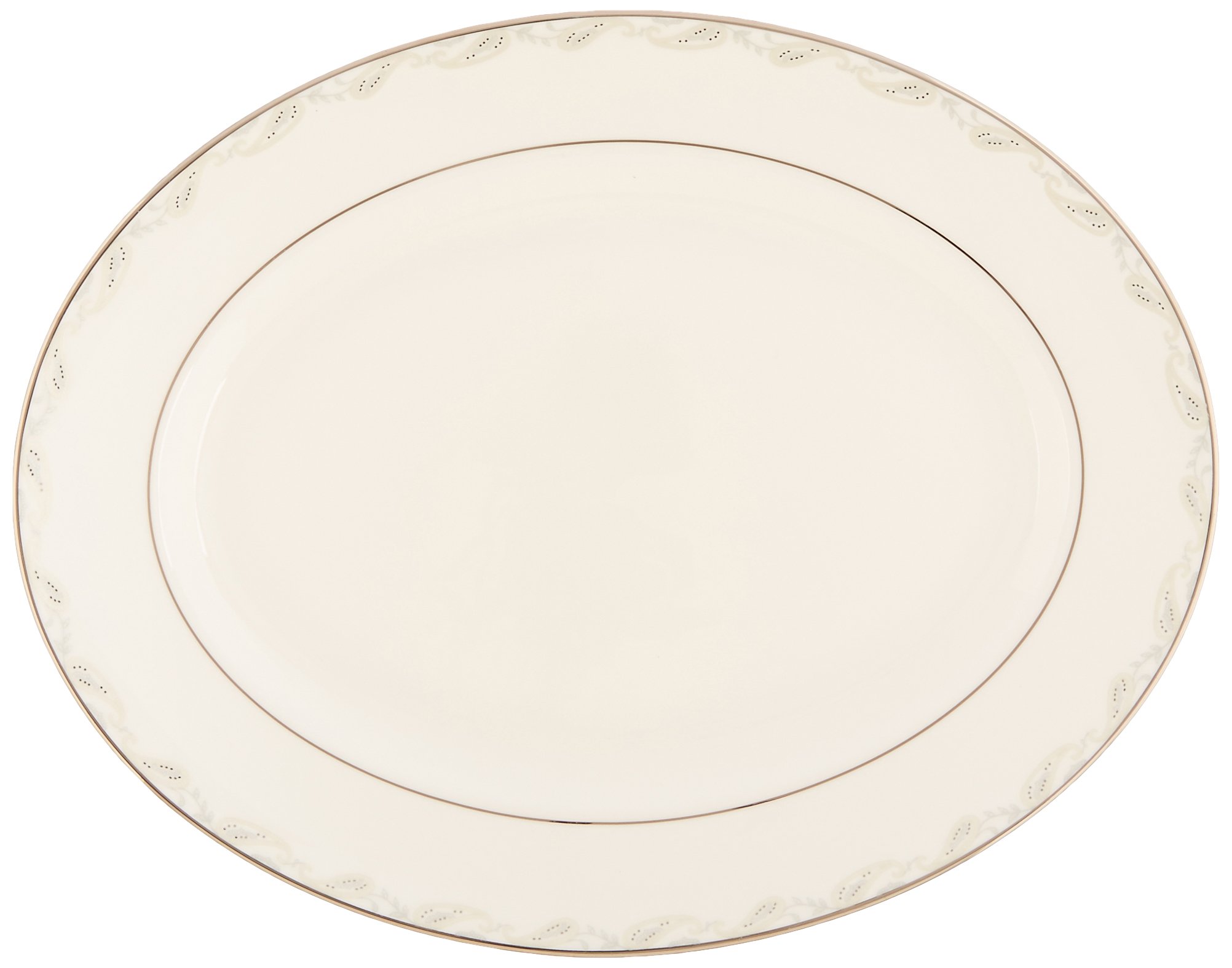 Lenox Marchesa Paisley Bloom Oval Platter, 13-inch