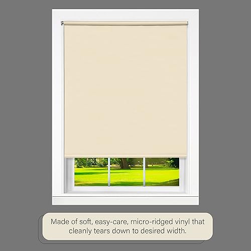 Miniatura 4 de Achim Home Decor - Persiana enrollable sin cordones con filtro de luz, 55 pulgadas de ancho, 72 pulgadas de largo - Marfil - Persianas horizontales