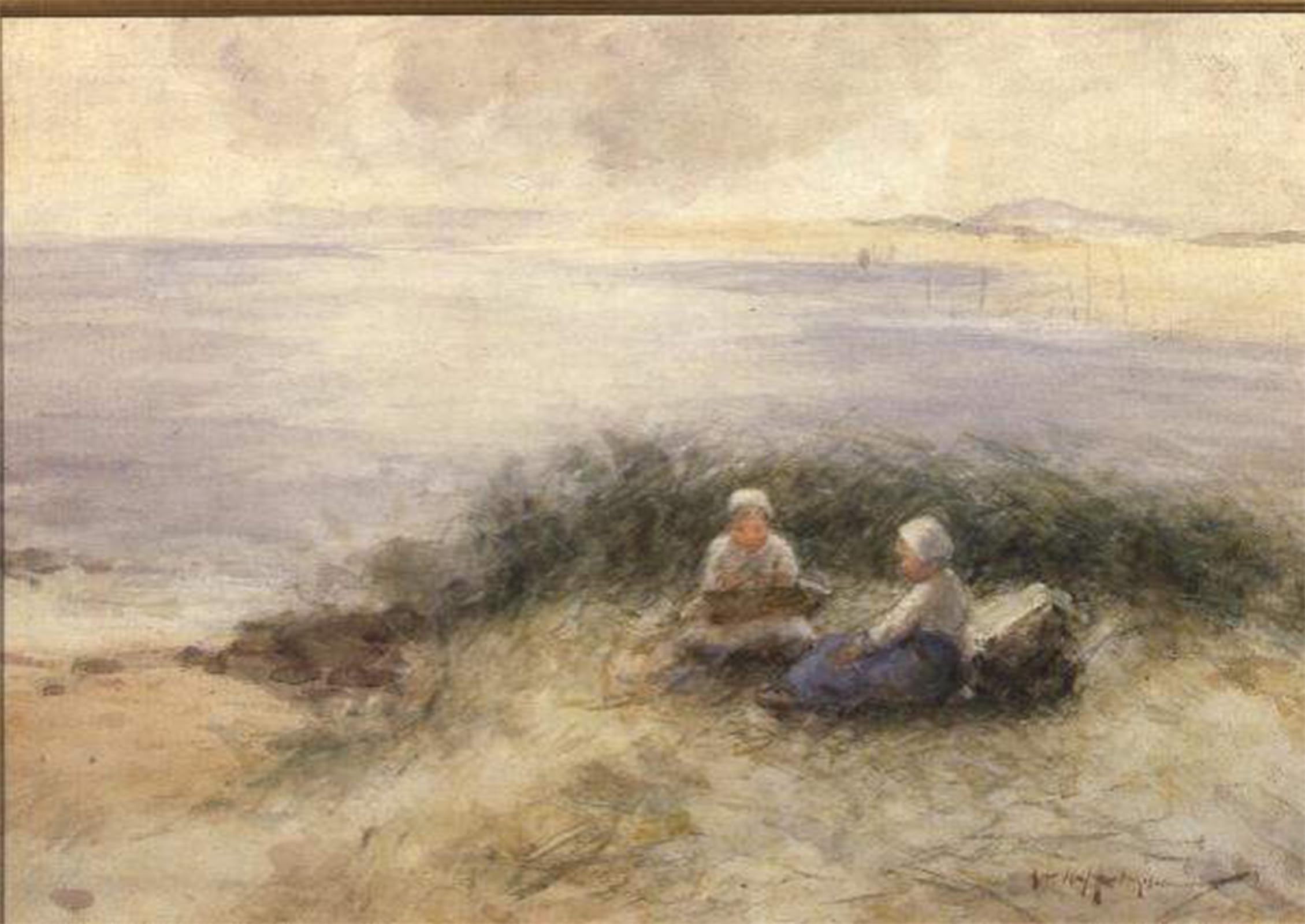 Artxlxxbn No Frame Famous Print Painting Colorful Art Print A Summer Sea By Robert Gemmell Hutchison Canvas Art Decorations For Home Decor 60X90cm