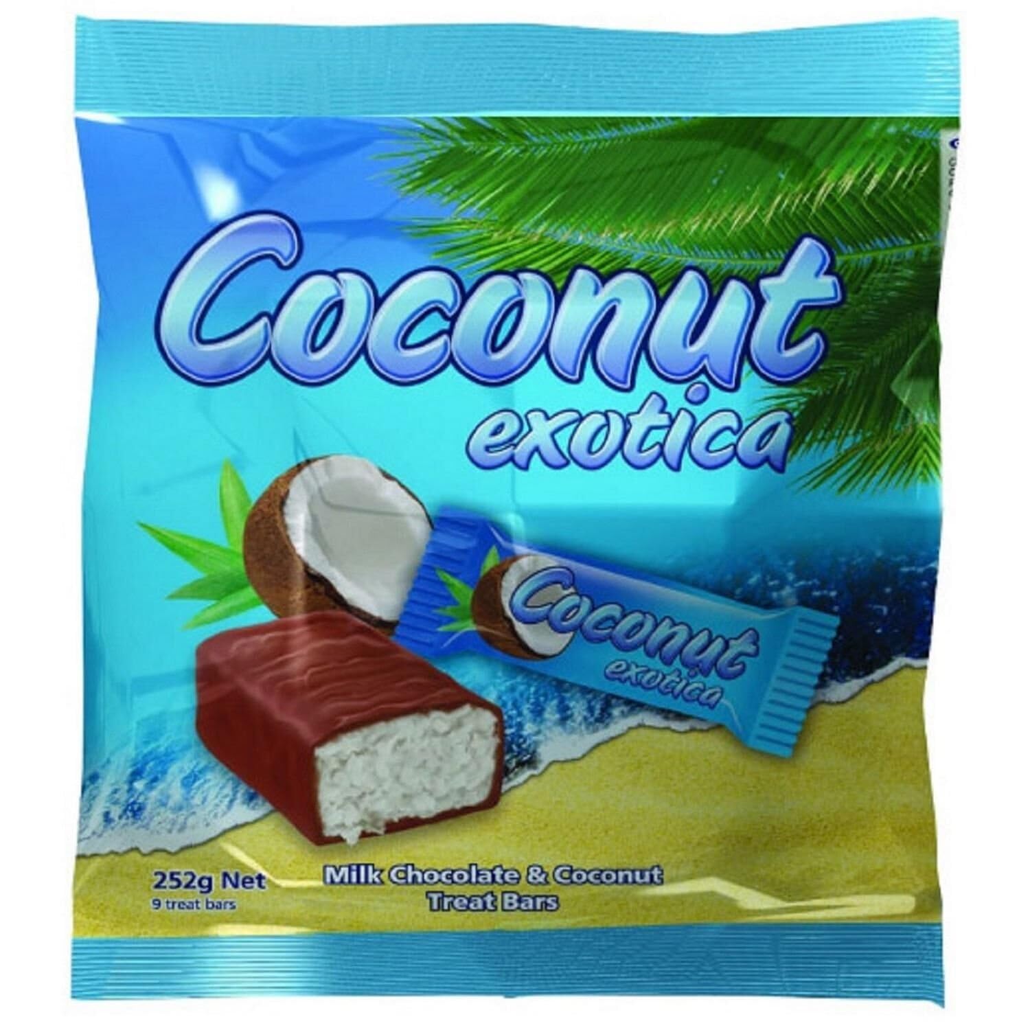 COCONUT – Barres Fondantes au Chocolat Lait et Noix de Coco, Plaisir Exotique à Partager (252g) - Le Lot De 4
