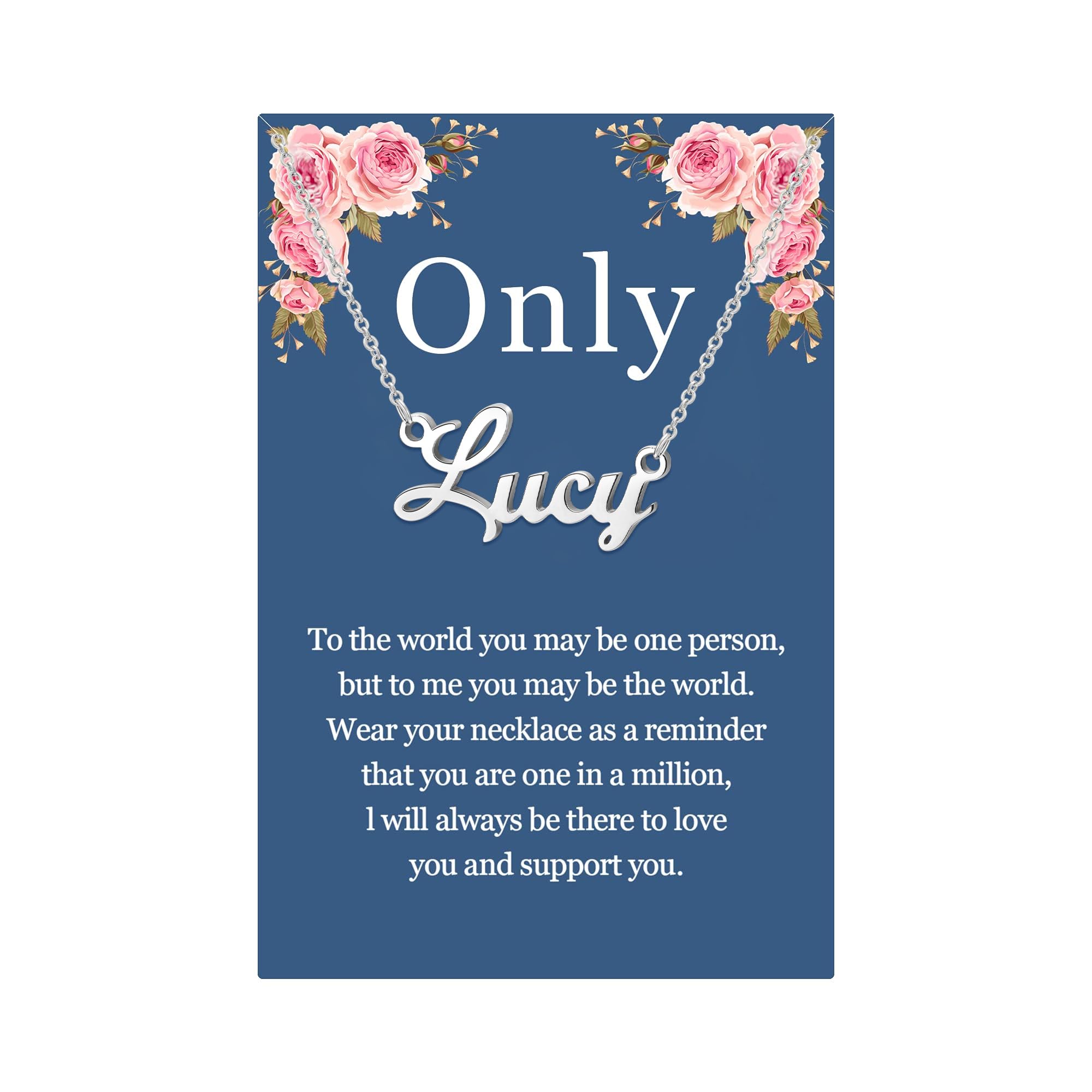 Sponsored Ad - Name Necklace Personalized, 18K Gold Plated Silver-plated Customized Nameplate Necklaces Jewelry Gifts for Women