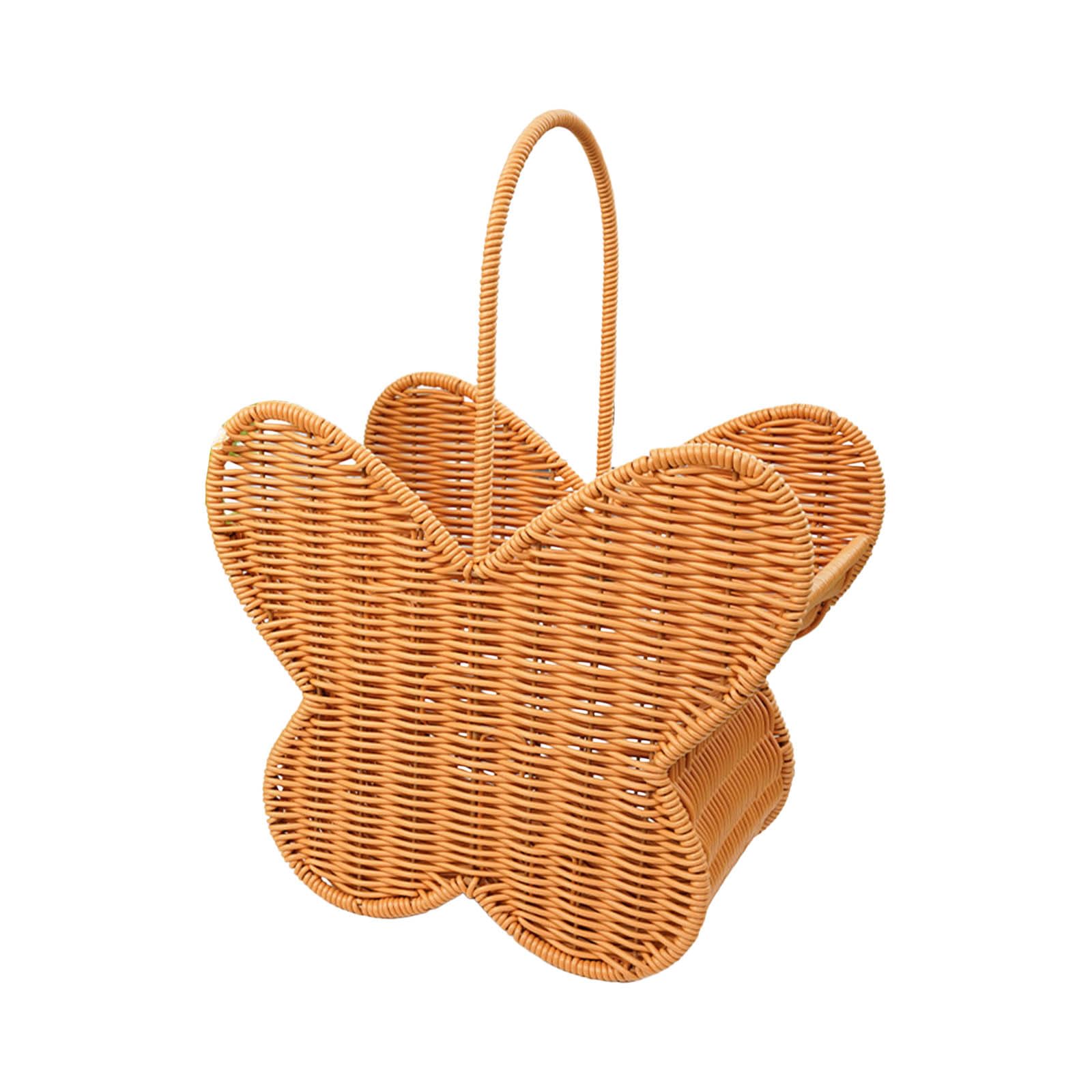 Panier de rangement plastique rigide fini le d&eacute;sordre rotin d&eacute;coratif de salon