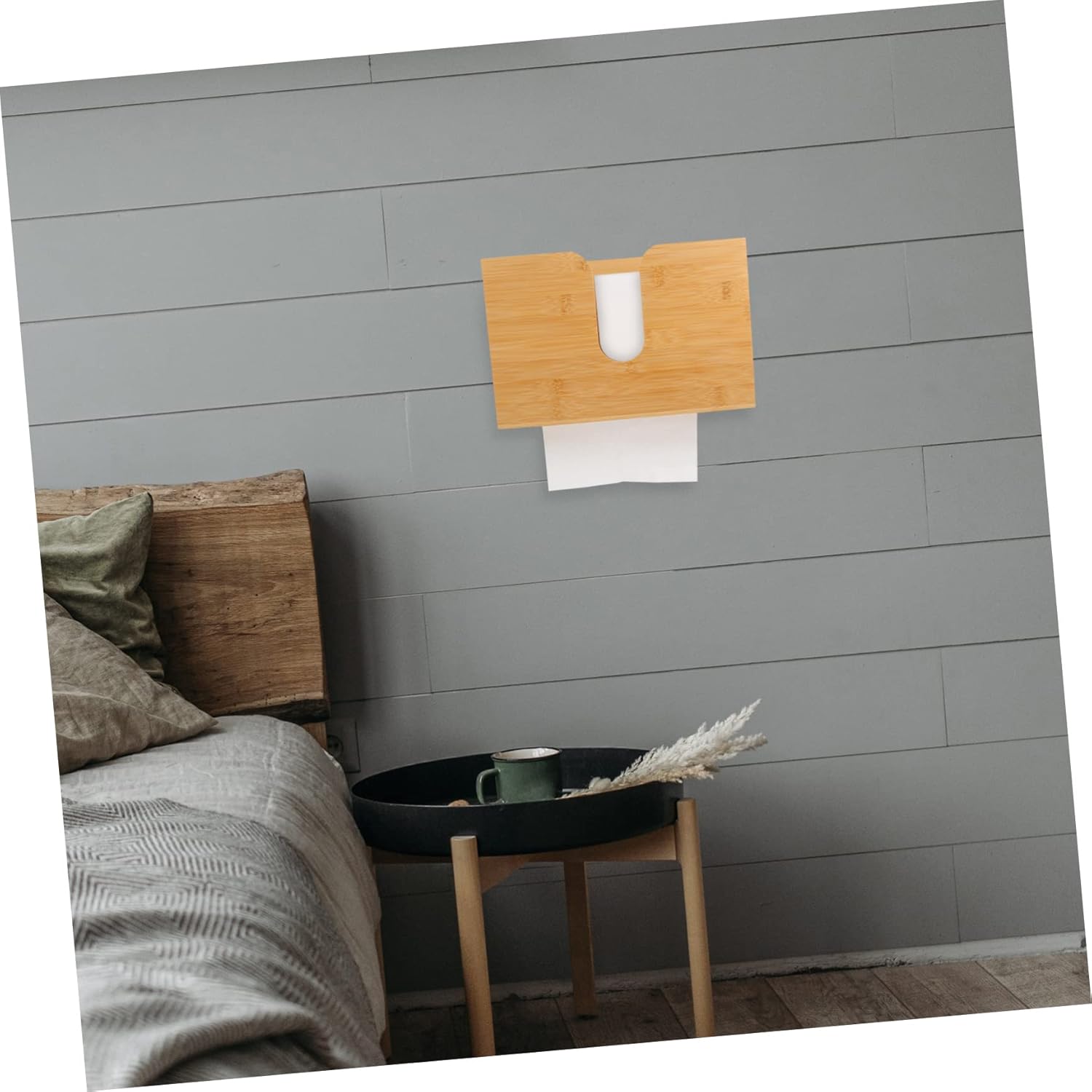 Ciieeo Wooden Over The Toilet Storage Paper Towel Holder Wall Mount Paper Towel Holder for Bathroom Kitchen Napkin Dispenser Farmhouse Style for Wall Longevity Easy Refill Complement