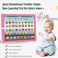Vista 11 de Wenbeier Tableta de aprendizaje para niños con ABC Word Canción número de música electrónica interactiva juguete educativo ABC aprendizaje