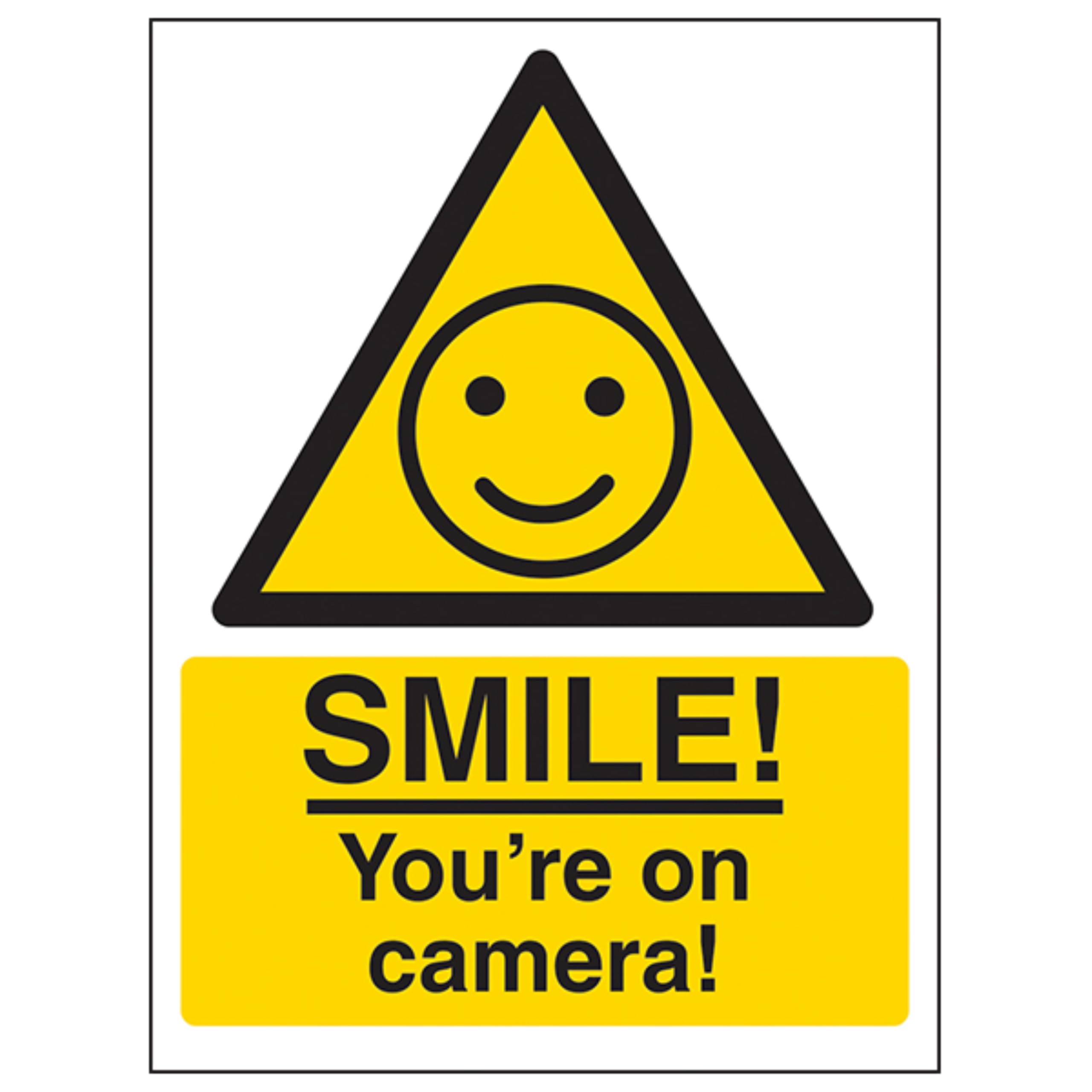 Amazon.com: VSafety Smile! You're on Camera! Sign - 150mm x 200mm