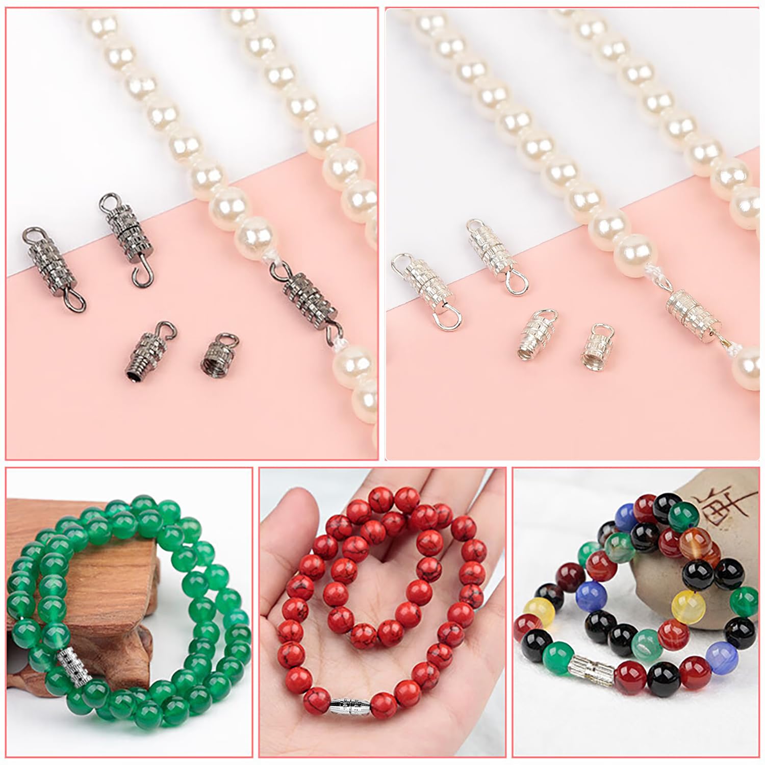 Amazon.co.jp: YANGZI ネックレス 留め具 パール 延長用金具