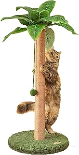 Scratching Posts 84 cm Cute Cat Scratcher Kitten Scratching Post with Sisal Rope for Home Cats, Palm Tree Cat Scratching Post with Dangling Balls for Small Cats product image