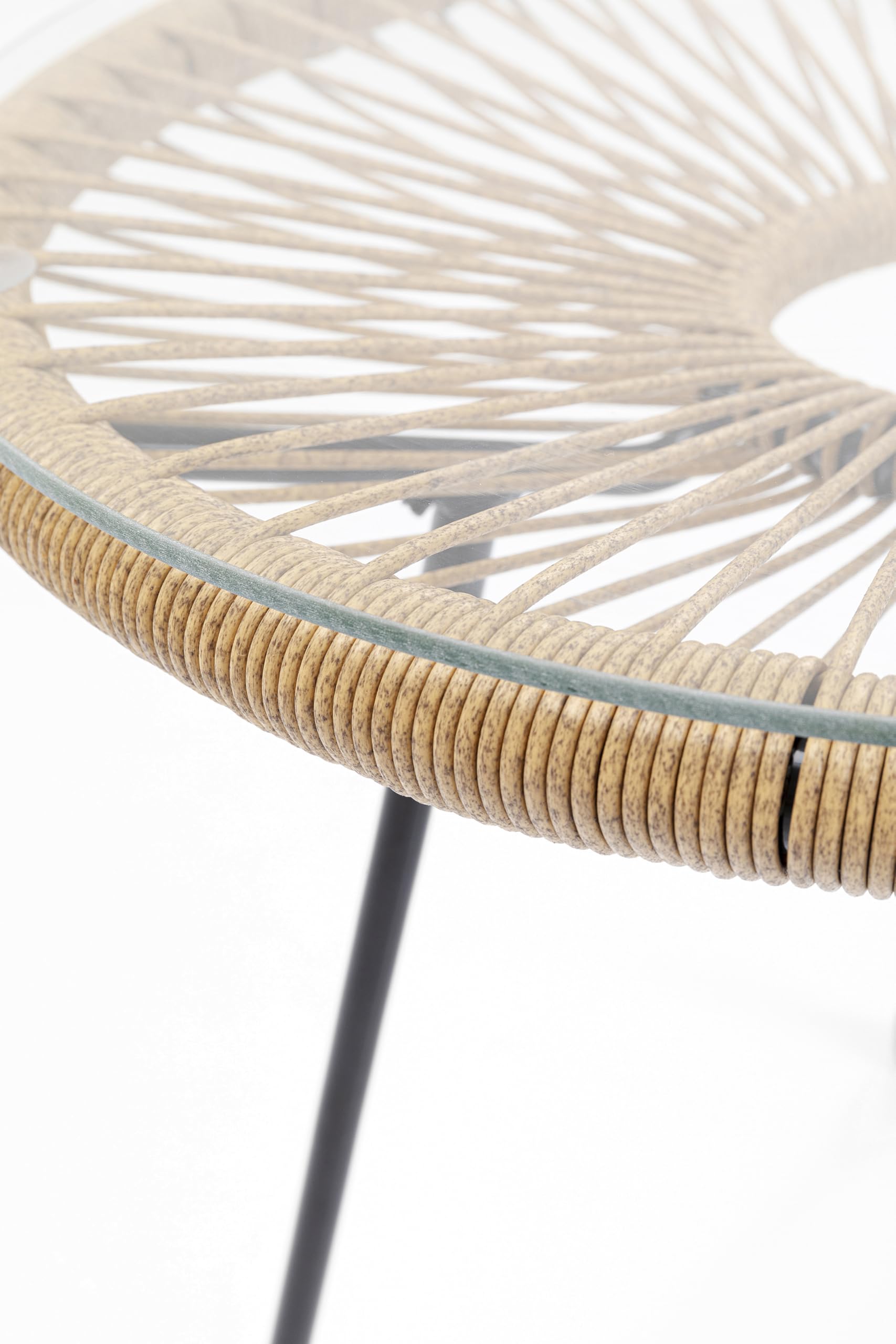 Kare Design Beistelltisch Acapulco, Natur, Indoor Outdoor Retro-Design