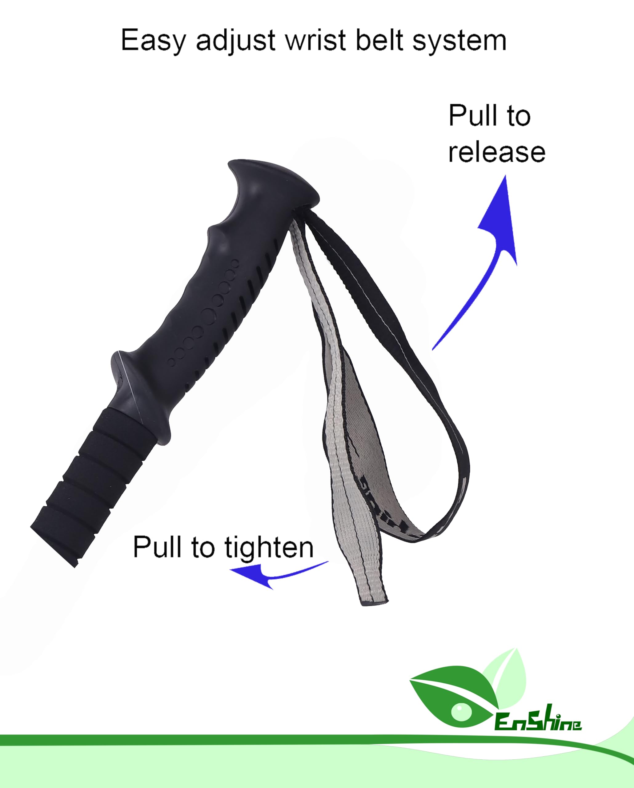 2 X Hikehobby® Antishock With Handle Trekking Walking Hiking Stick Pole (green) - Image 4