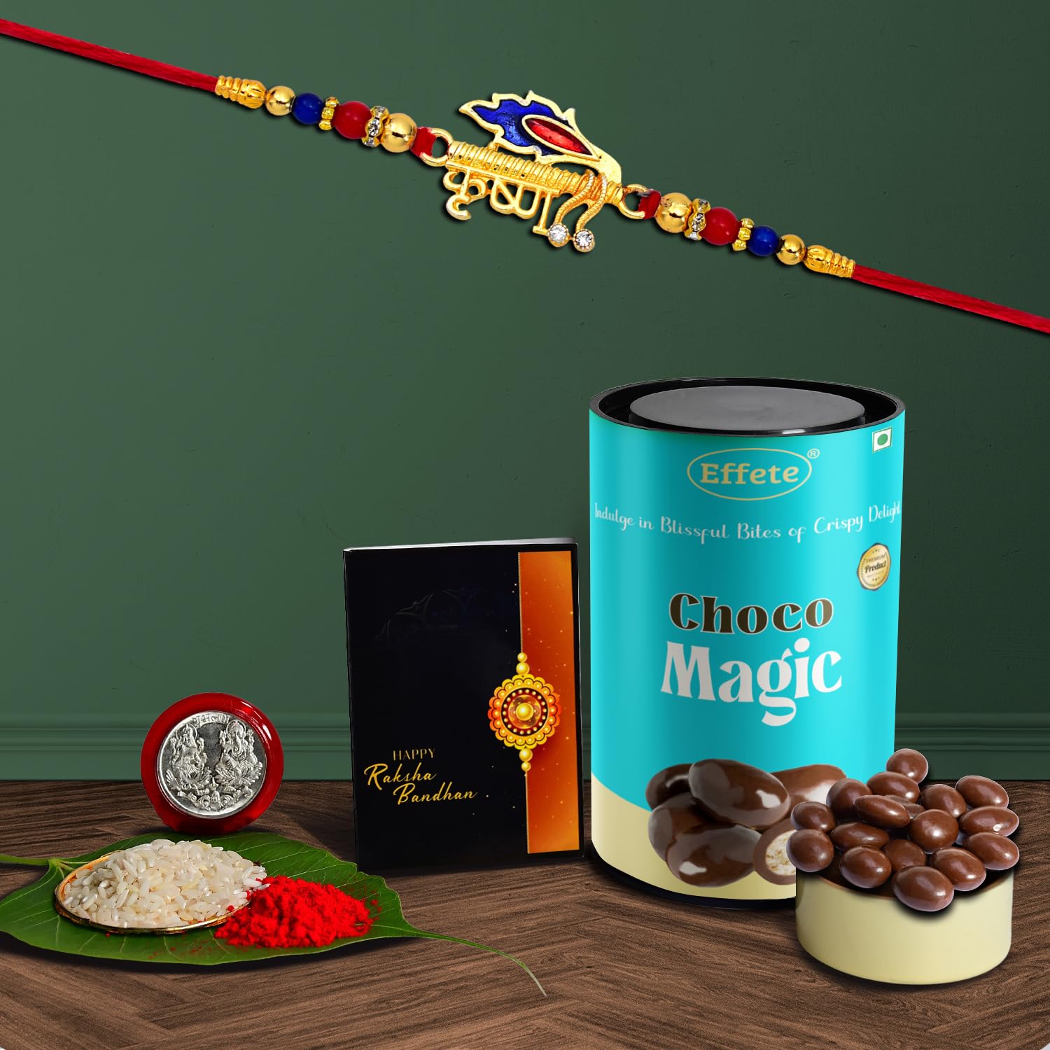 DeoDap Rakhi (K1_320_CM) & Chocolate Magic, Rakhi Combo with card and chocolate, chocolates gift pack, Rakhi & Chocolate for brother, rakhi with gift, Set of 1 Rakhi (B0CC9FMXD3) Amazon Price History, Amazon Price Tracker