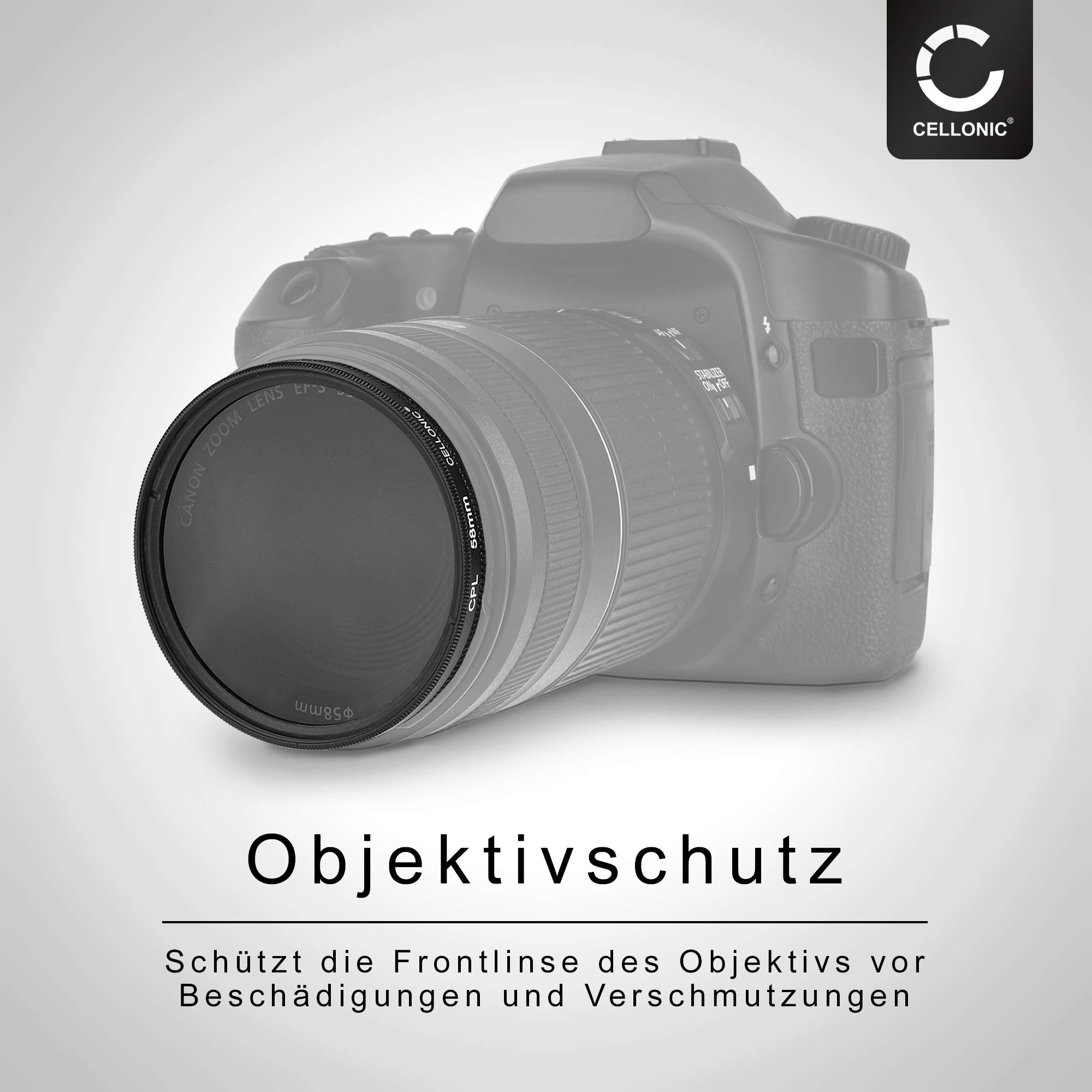 CELLONIC Polfilter CPL 82mm Zirkularer Polarisationsfilter Kompatibel Mit Sigma Objektiven