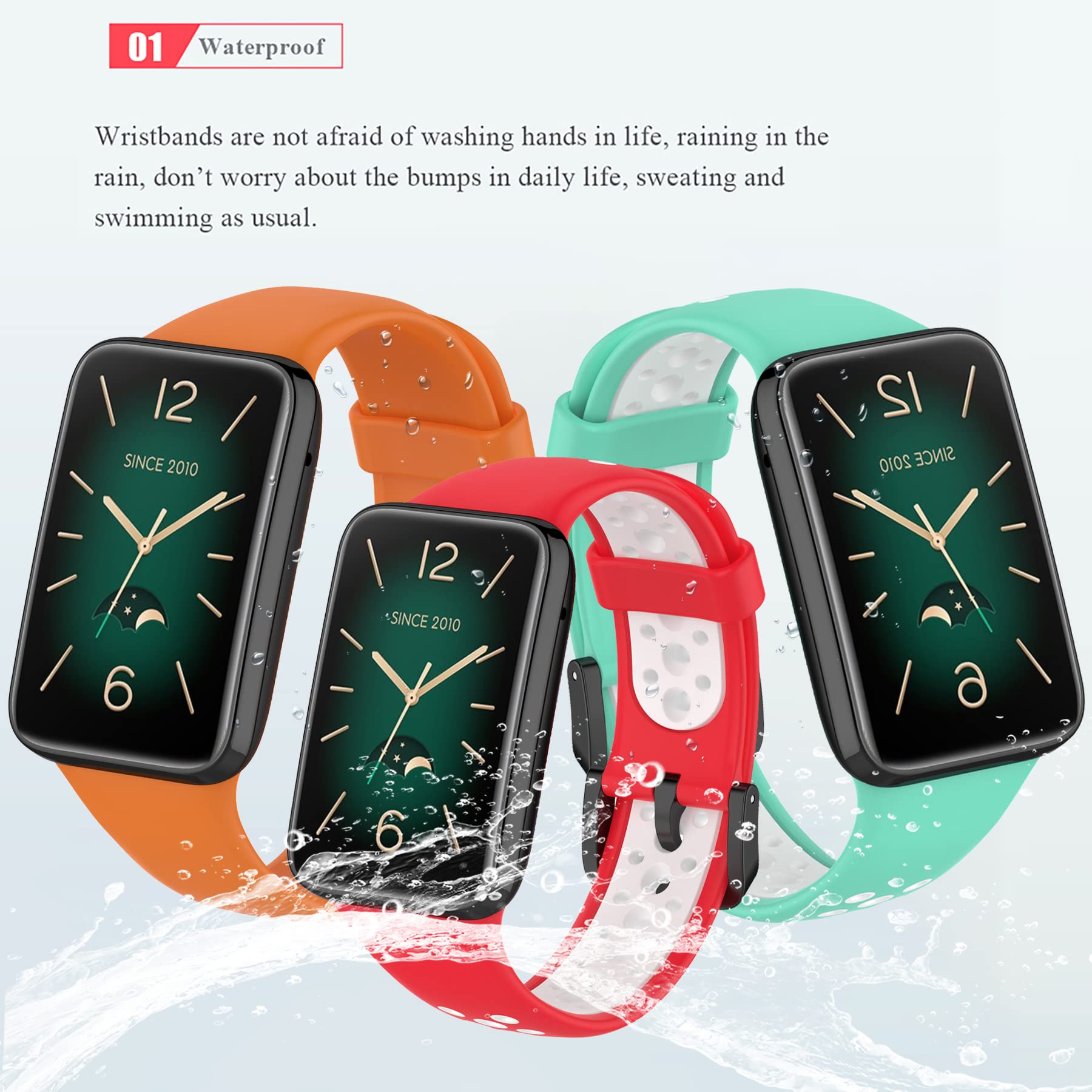 MIJOBS Silicone Strap Compatible with Xiaomi Band 7 Pro Replacement Strap Comfortable and Breathable Sport Watchband Compatible with Smartwatch Xiaomi Band 7 Pro Wristband - Image 4