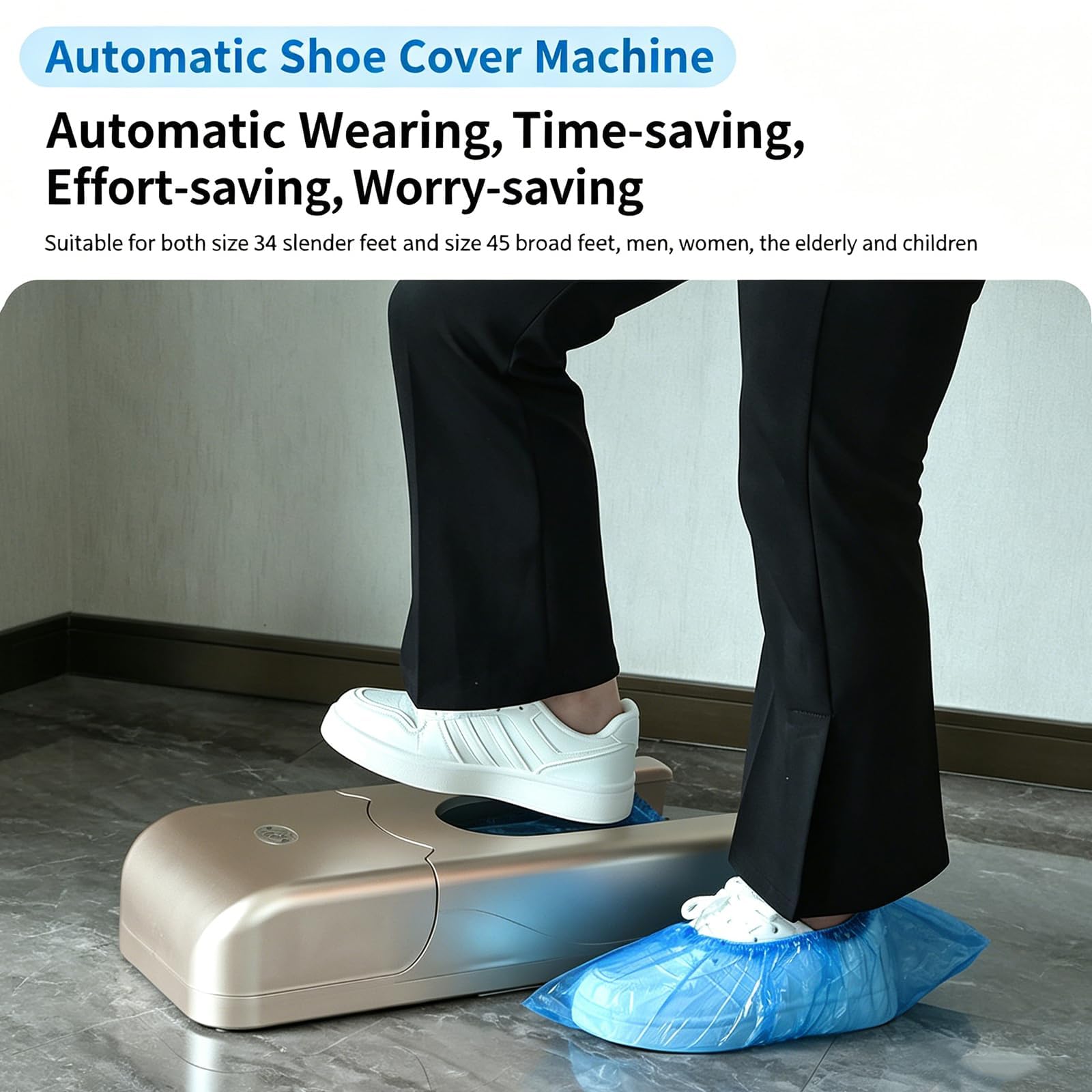 Dispensador automático de cubrezapatos con 90 cubrezapatos, para el hogar, la Oficina, la fábrica y la Sala Blanca.
