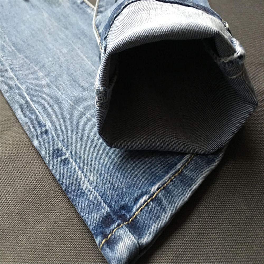 Niedrige Taille Blau zerkratzte Jeans Frauen Mode Loch Distressed Ripped Jeans Femme Push Up gebleichte Vintage Pantalones Mujer-36
