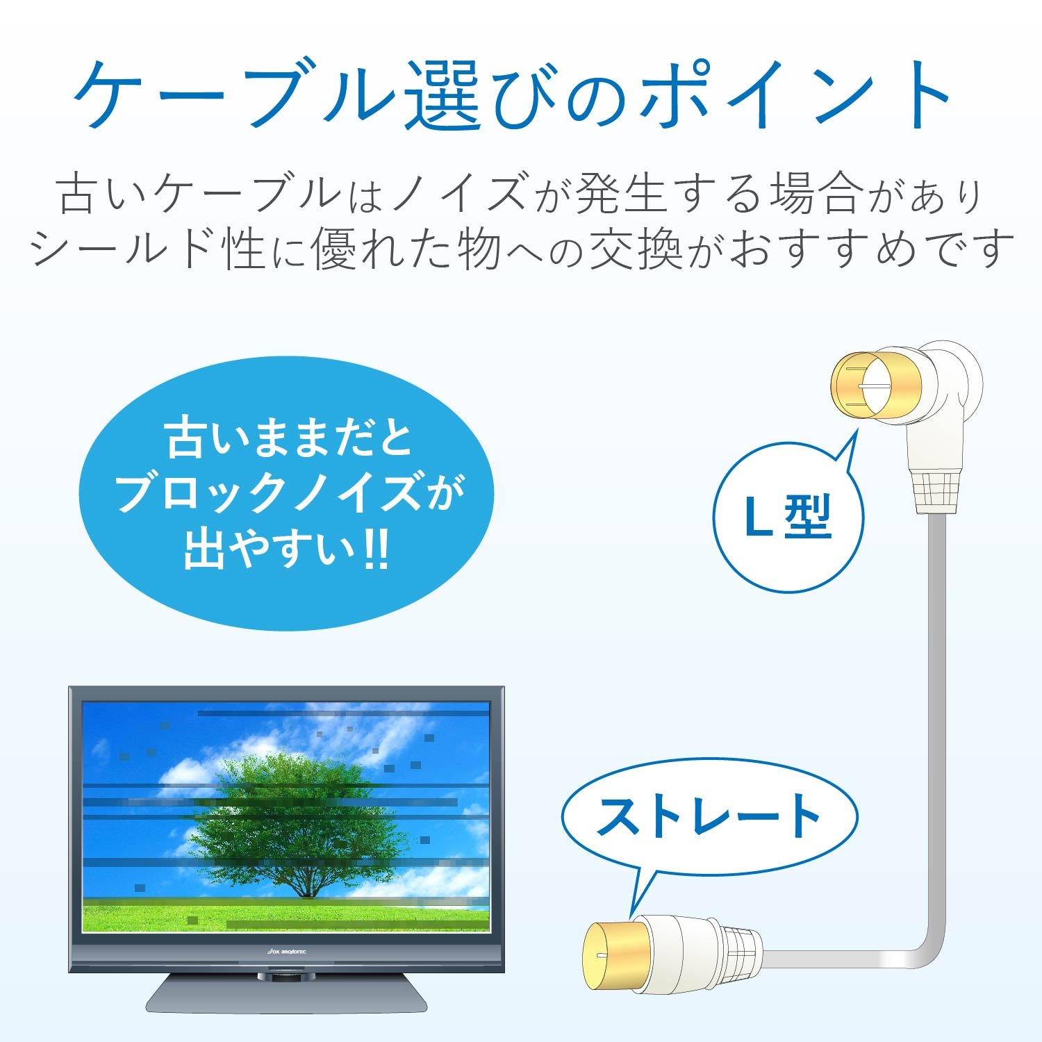 Amazon | DXアンテナ アンテナケーブル 【2K 4K 8K 対応】 3m