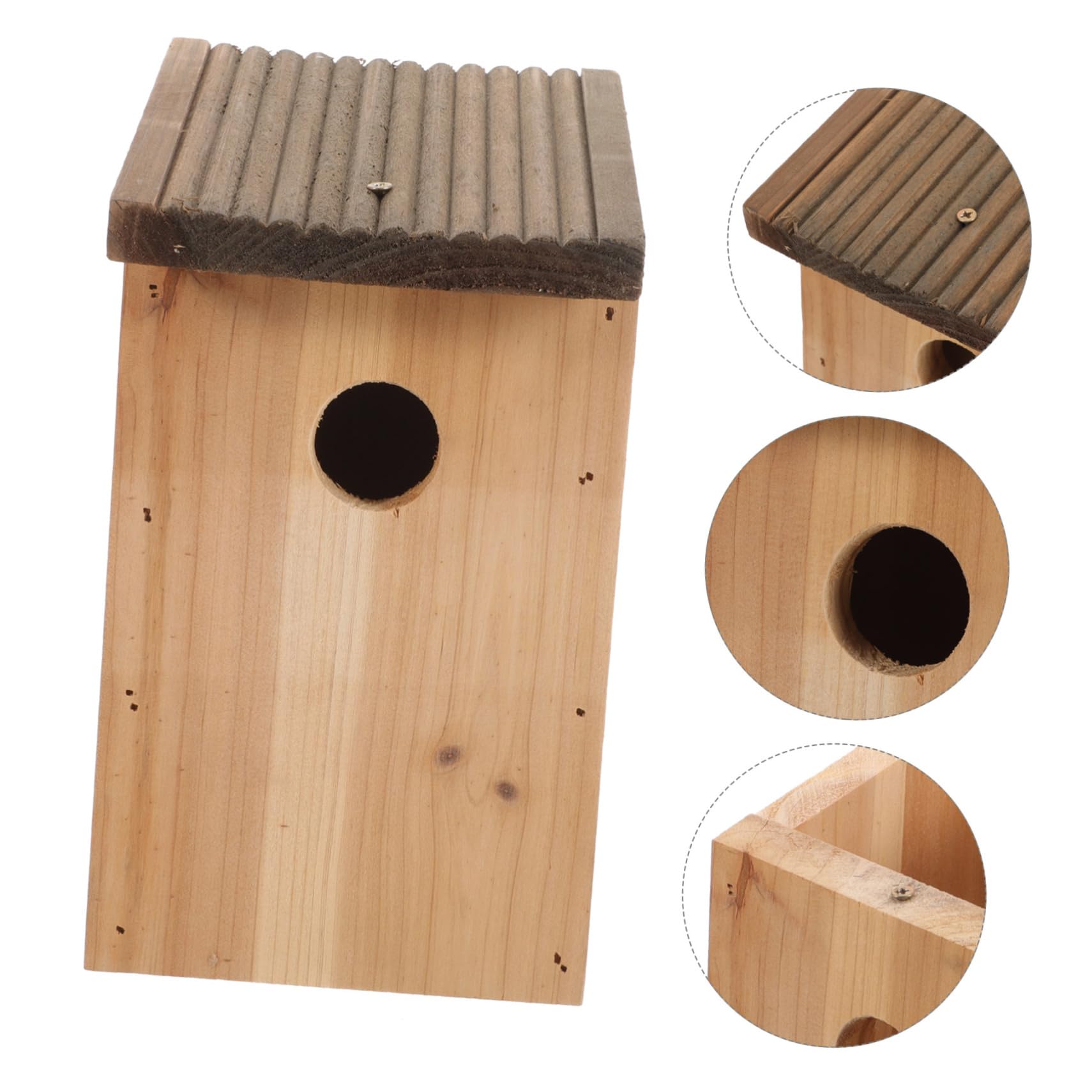 BESPORTBLE Caja Casa Canaria Casa para Pájaros Hecha a Mano Casa Nido para Periquitos Casa Nido De Pájaros Casita para Pájaros Casas De Pájaros Colgantes para Exterior De Madera Juguete Loro