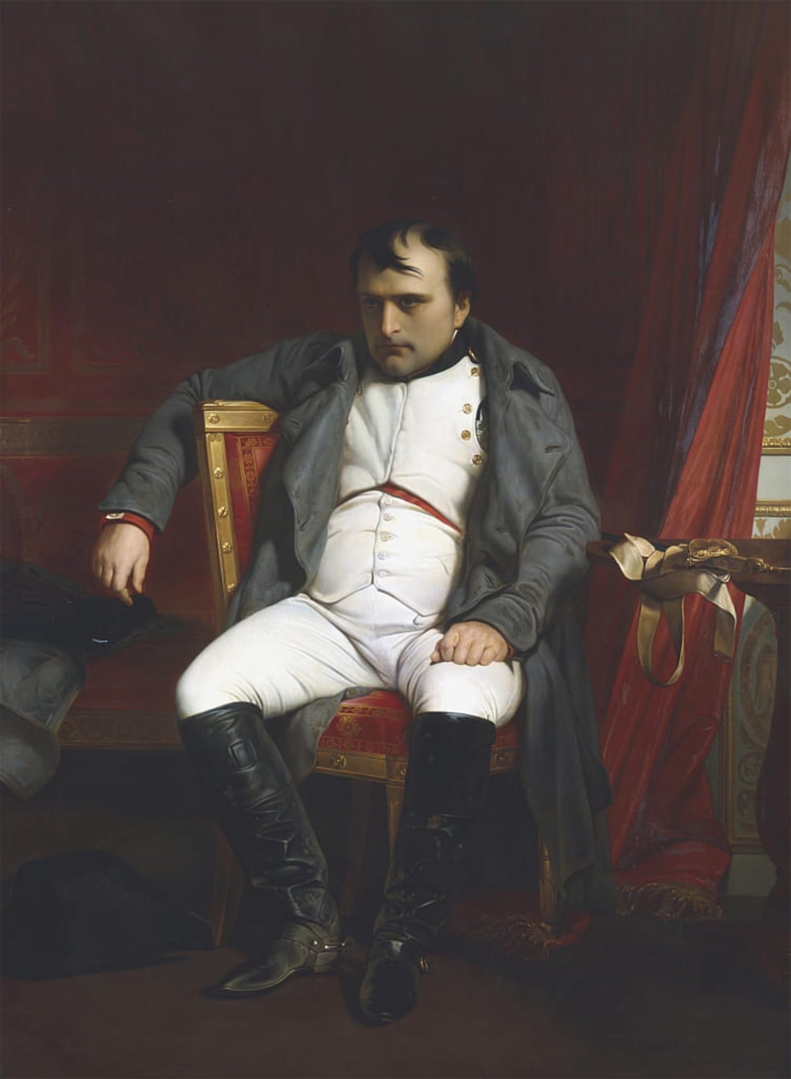 SERENDIPITP Retro Picture Poster Wall Art Pictures Painting Napoleon At Fontainebleau During the First Abdication April by Paul Delaroche Wall Art Canvas Print for Wall Decor 60x90cm