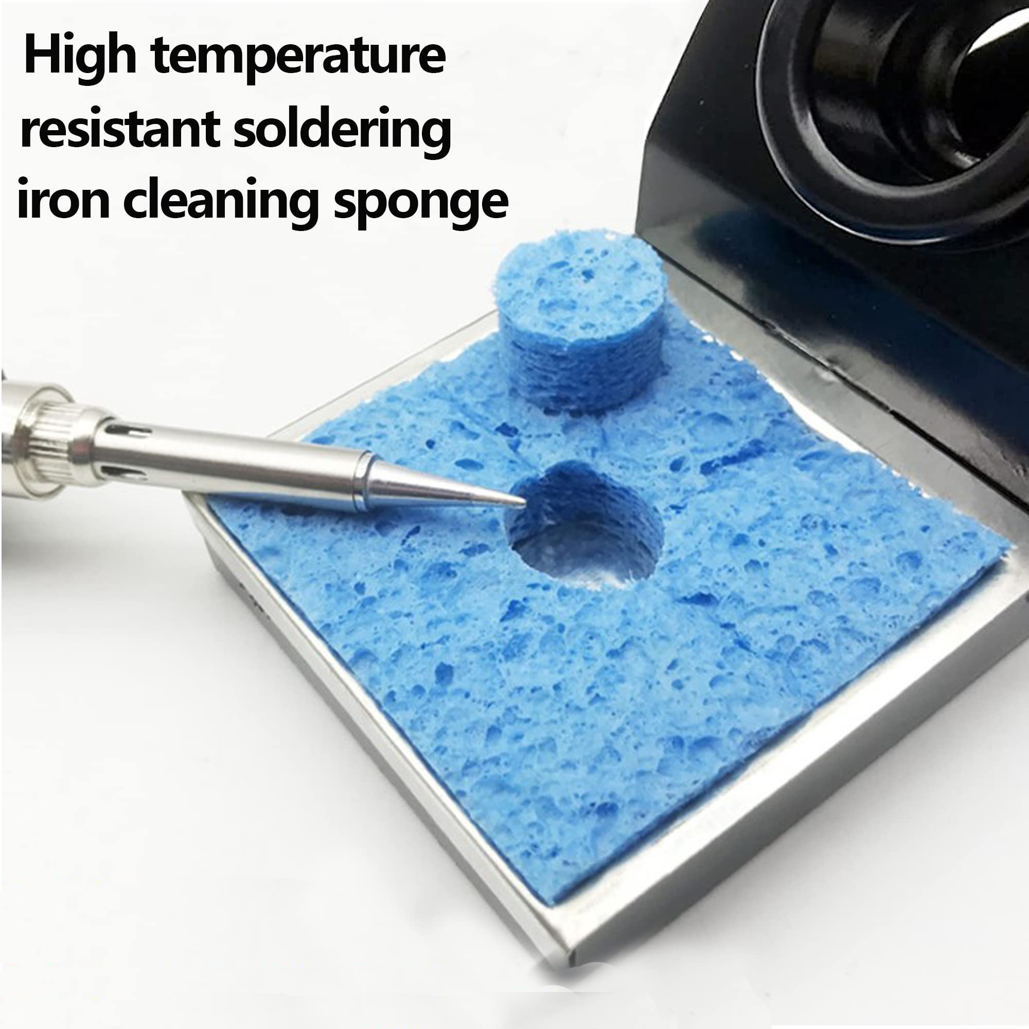 DHER Limpieza Para Soldar Limpieza De La Soldadura EléCtrica Soldadura De Esponja 10 Piezas Esponja Limpieza De Soldador Espesada 5.5 * 5.5cm Cuadrado Resistente A Altas Temperaturas Cabeza Esponja