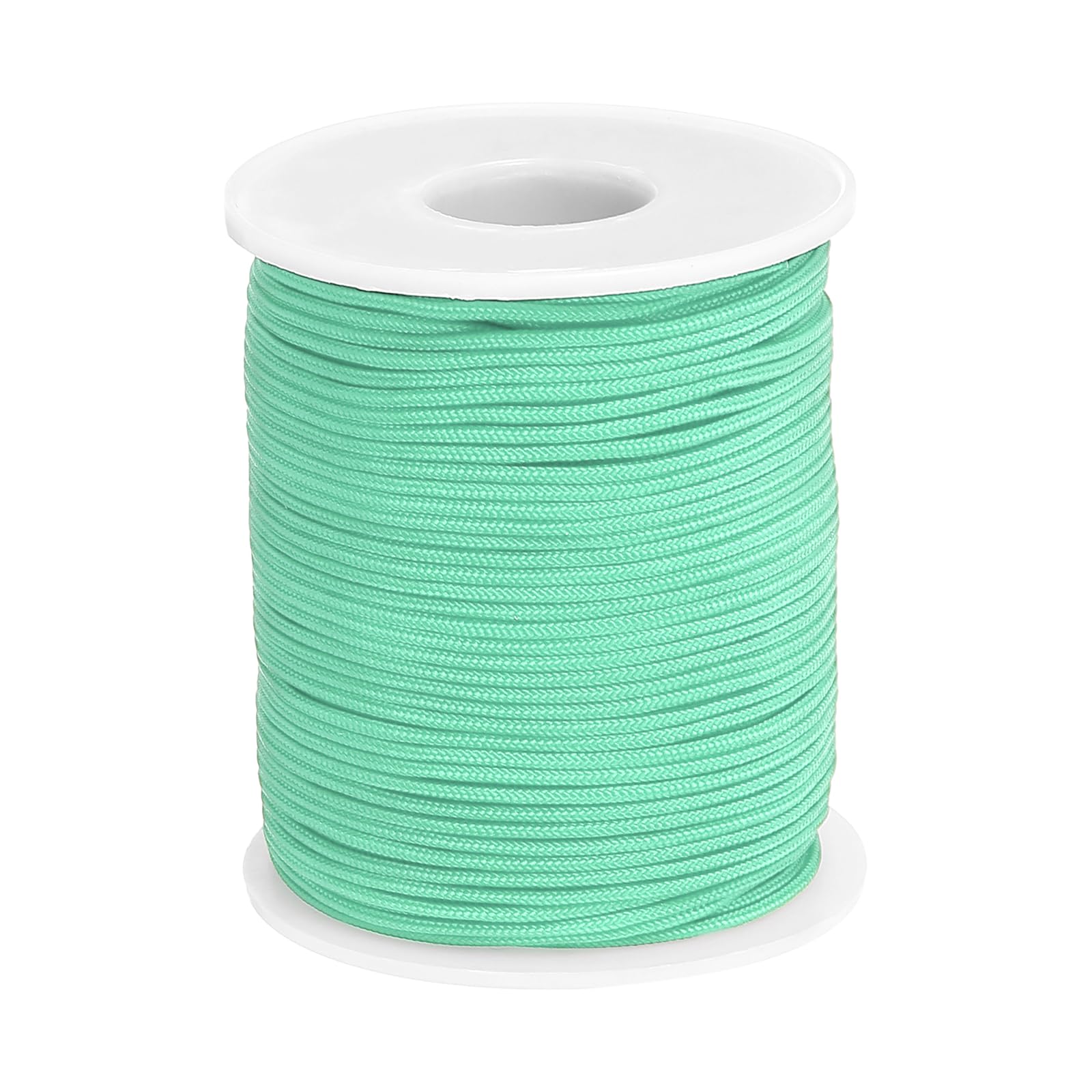 PATIKIL Nylon Cord 0.06 Inch (1.5mm) x 55 Yards, Bracelet String Braided Nylon Thread Chinese Knotting Cord for Jewelry Making Beading Necklaces Blind Wind Chimes, Light Green