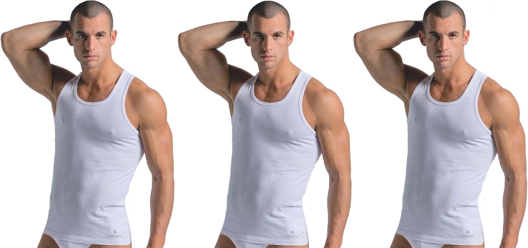 NavigareMen's 572/S Sports Underwear (Pack of 3), Black, Medium