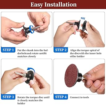 100Pcs Quick Change Surface Prep Discs with 1/4