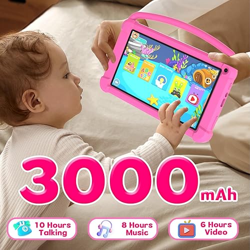 Miniatura 7 de Tableta para niños de 7 pulgadas, tabletas Android de cuatro núcleos para niños pequeños, tableta para niños con almacenamiento de 32GB, 4GB de RAM,