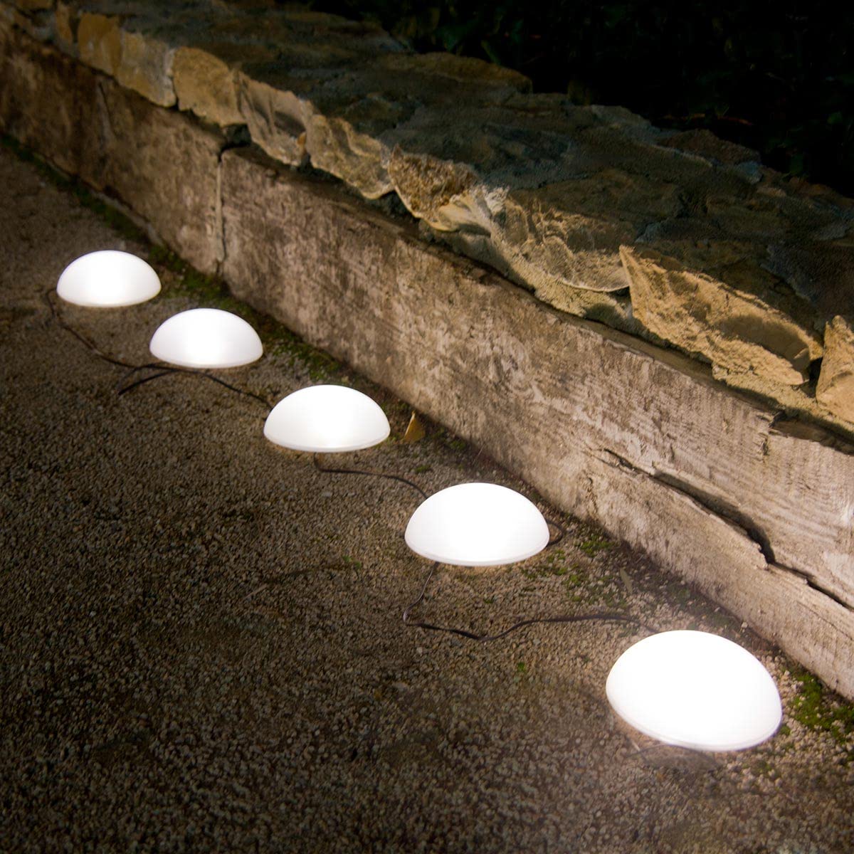 5 Fari solari a mezza luna ∅15cm HALF MOON
