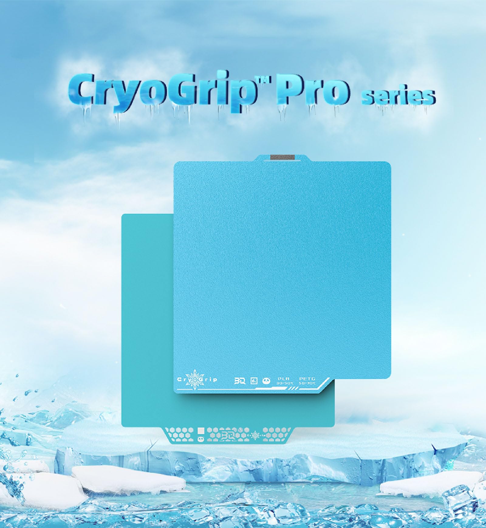COYOUCO Placa De Impresión, Cama De Impresora 3D, Plataforma De Impresión con Revestimiento Mate Flexible,Glacier(235MM Ender3)