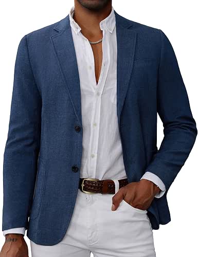 GRACE KARIN Mens Blazer Sport Coats Casual Lightweight 2 Button