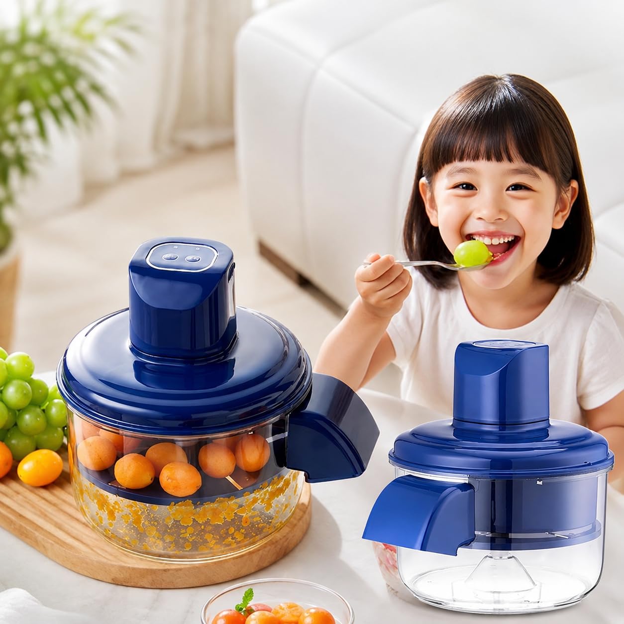 Éplucheur de Fruits électrique Automatique, Outil de Cuisine Rotatif à Grande Vitesse de 50W avec Batterie Rechargeable de 1300mAh pour Les Raisins d'ail, Conception sans Fil compacte pour Le Camping