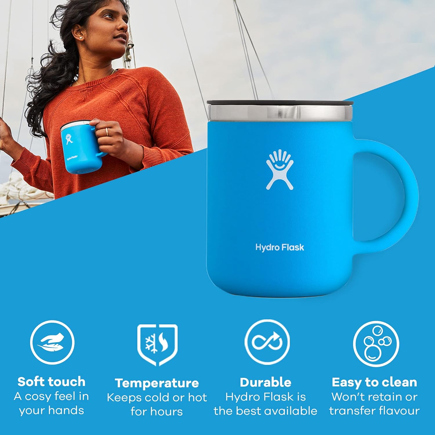 Hydro Flask 12 oz. Steel Mug with Insulated Press-In Lid Olive 1 Count (Pack of 1)