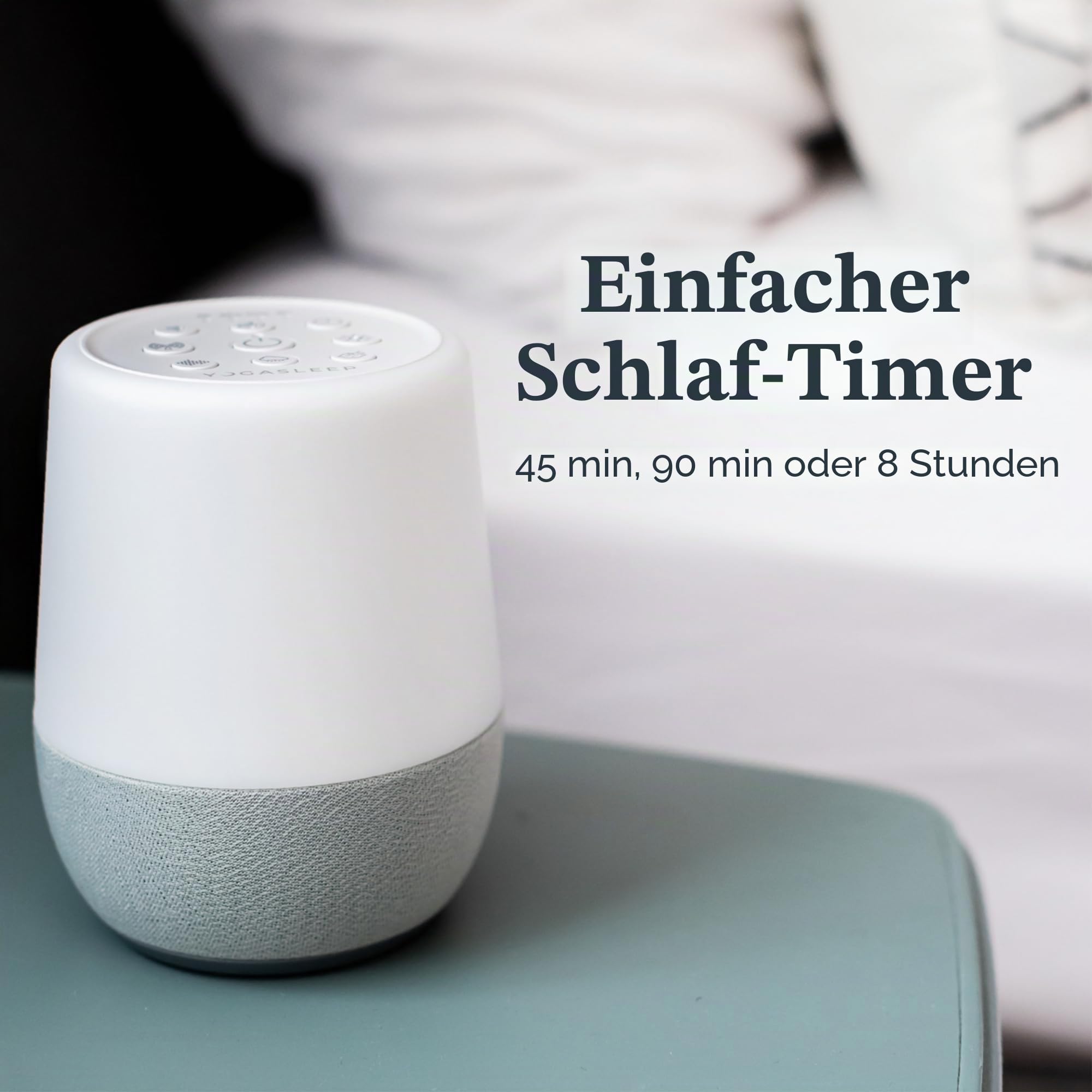 Yogasleep Duet White Noise Machine mit Nachtlicht & Kabelloser Lautsprecher Soundmaschine für Reisen, Büro Privatsphäre, Schlaftherapie für Erwachsene & Baby