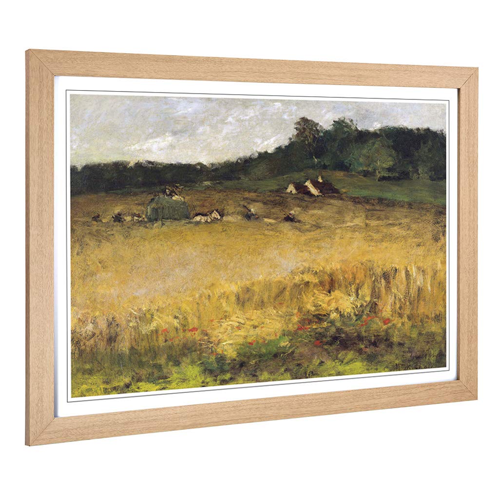 Big Box Art Framed Print of William Merritt Chase Wheat Field Design | Wall Art Picture | Home Decor for Kitchen, Living Room, Bedroom, Hallway, Oak, A2 / 24.5x18 Inch / 62x45cm