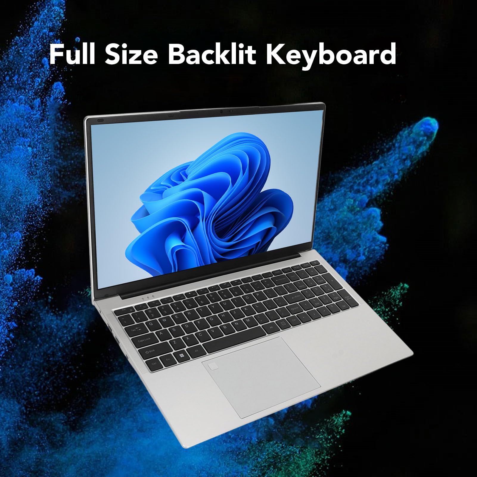 Asixxsix Laptop Aziendale da 17,3 Pollici, LPDDR4, 16 GB di RAM, Processore Quad-core da 2,9 GHz, Wi-Fi 5G, W11, Computer Tradizionale con Batteria da 7000 MAh, Webcam (16+256G Spina europea)