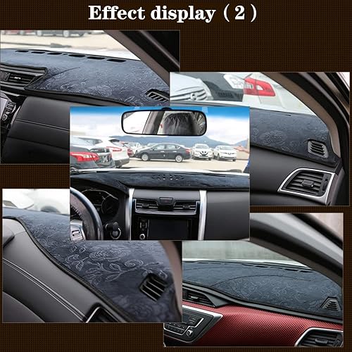 Miniatura 6 de Fundas para salpicadero compatibles con Toyota FORTUNER 2016-2021, alfombrilla de cubierta de tablero de automóvil, franela de alta gama con patrón