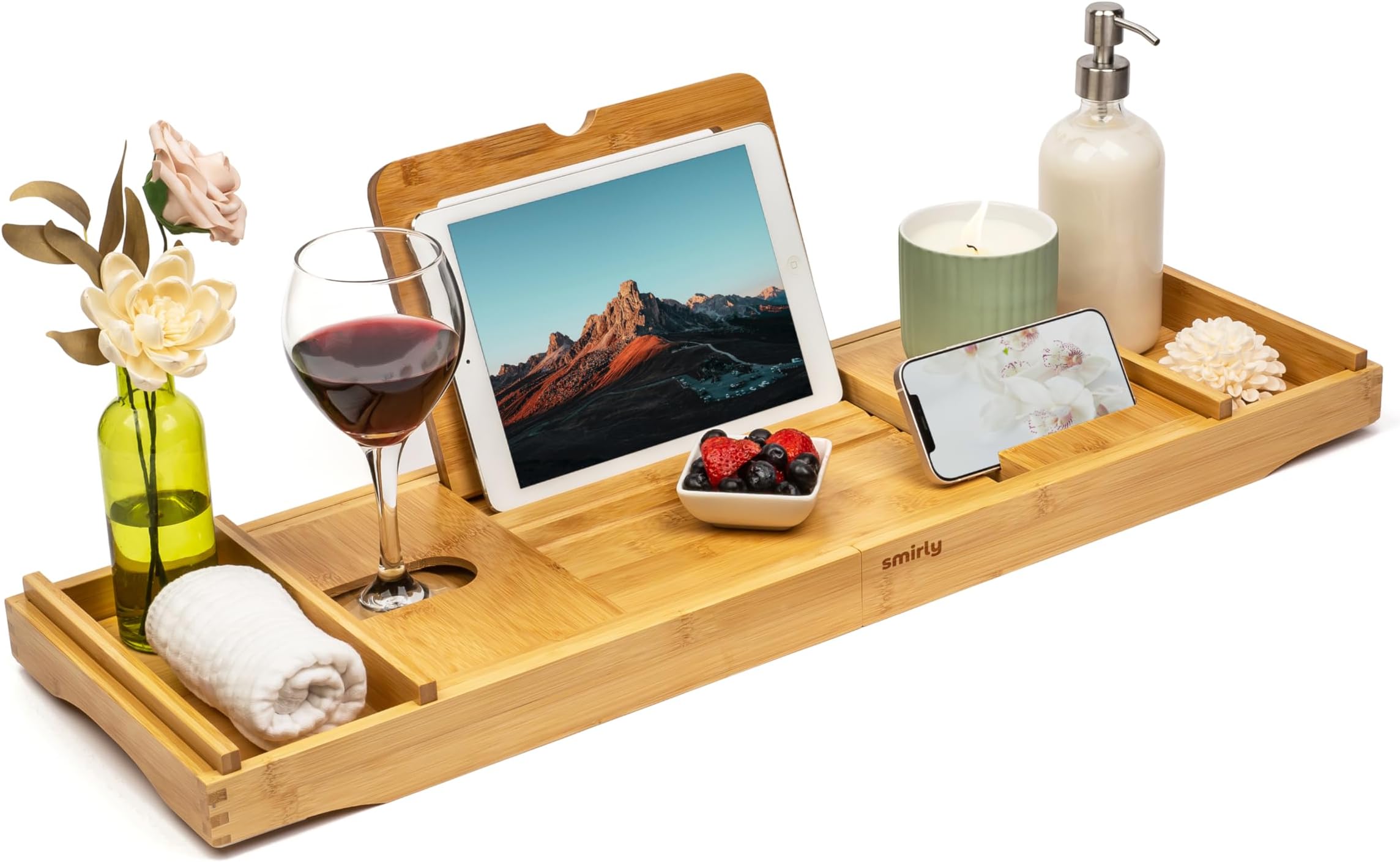 Amazon.com: Telescopic Bath Tray for Tub Stable Bath Table Tray Sturdy ...